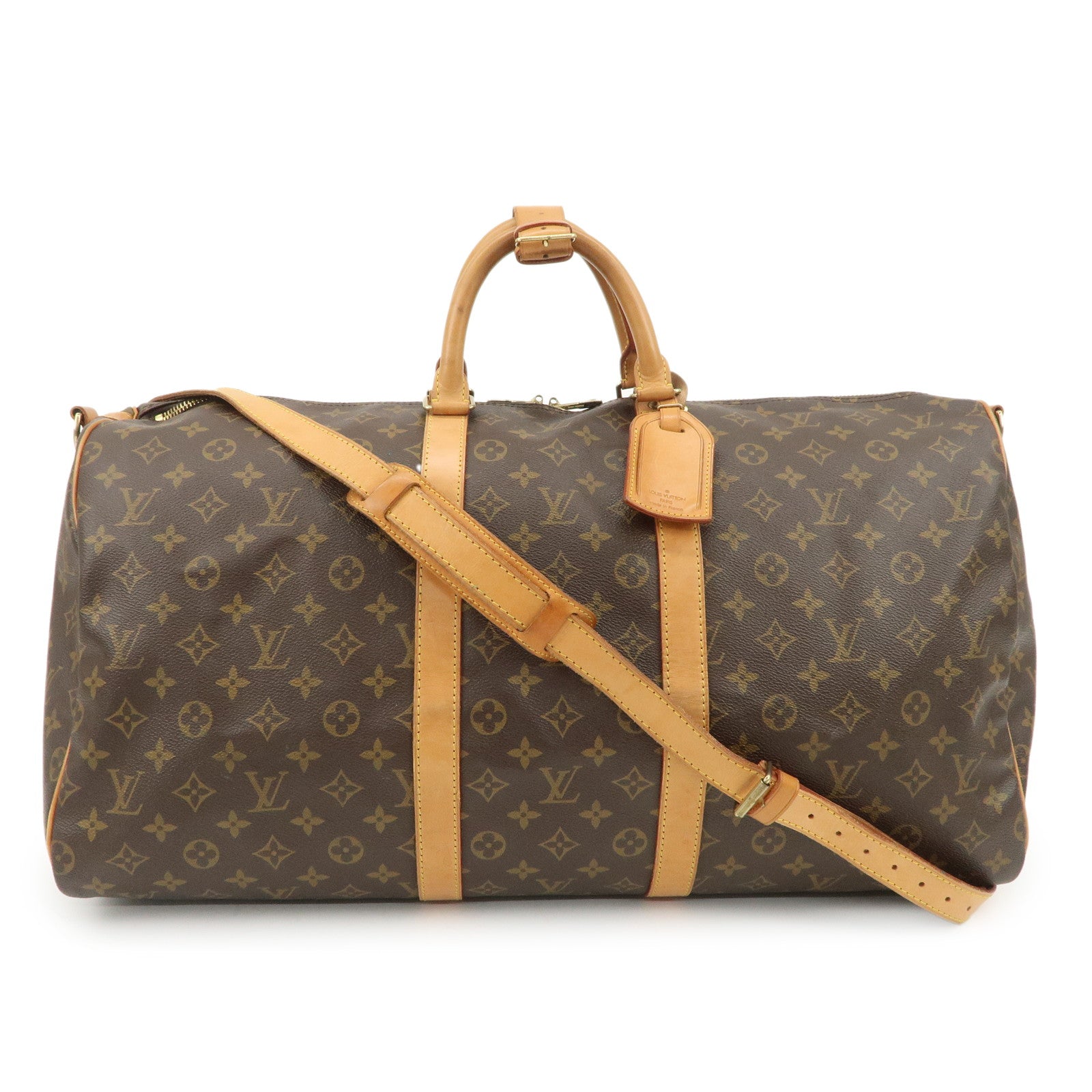 Louis Vuitton Monogram Keep All Bandouliere 55 Boston Bag M41414