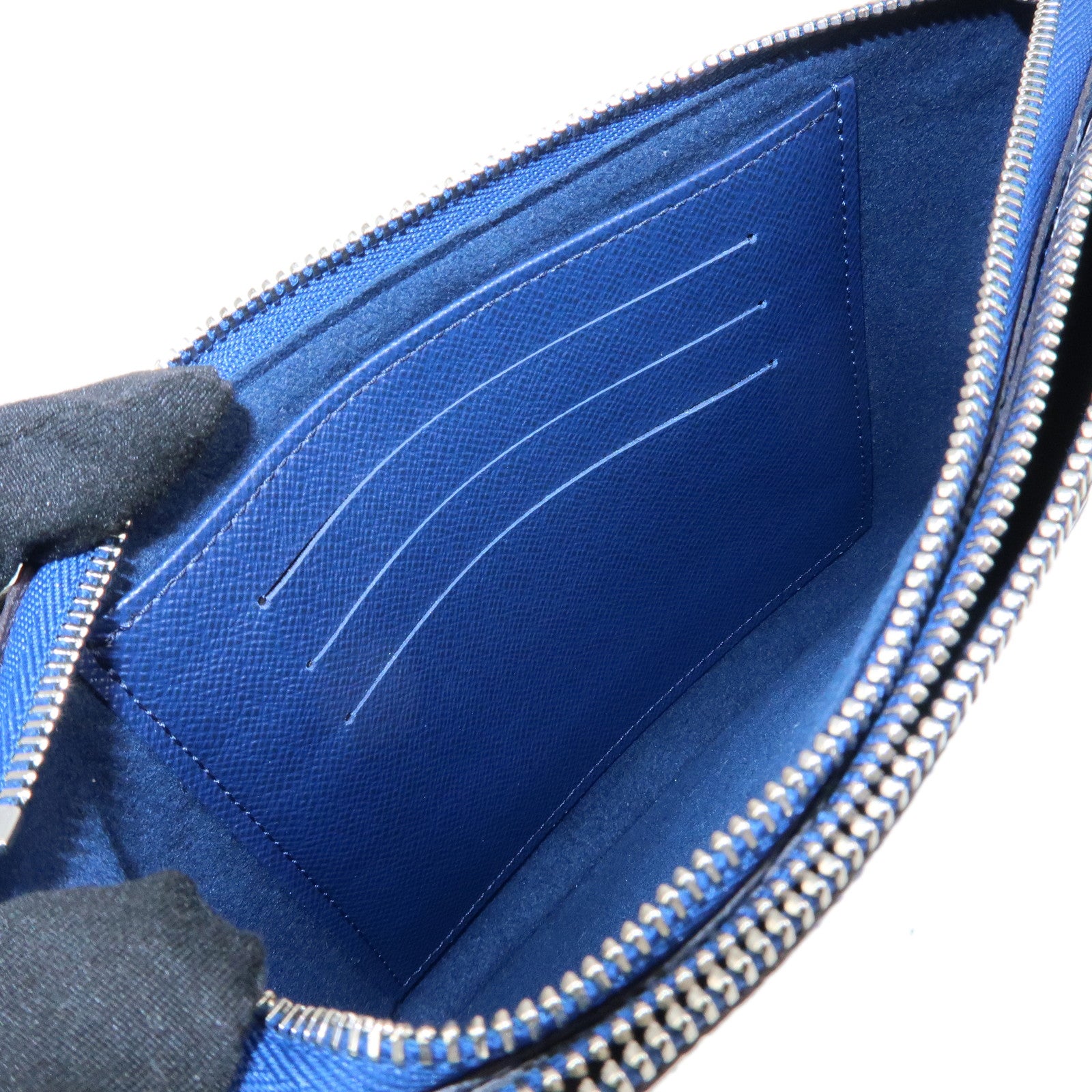 Louis Vuitton LV Escal Pochette Double Zip Shoulder Bag Blue M69124 Used