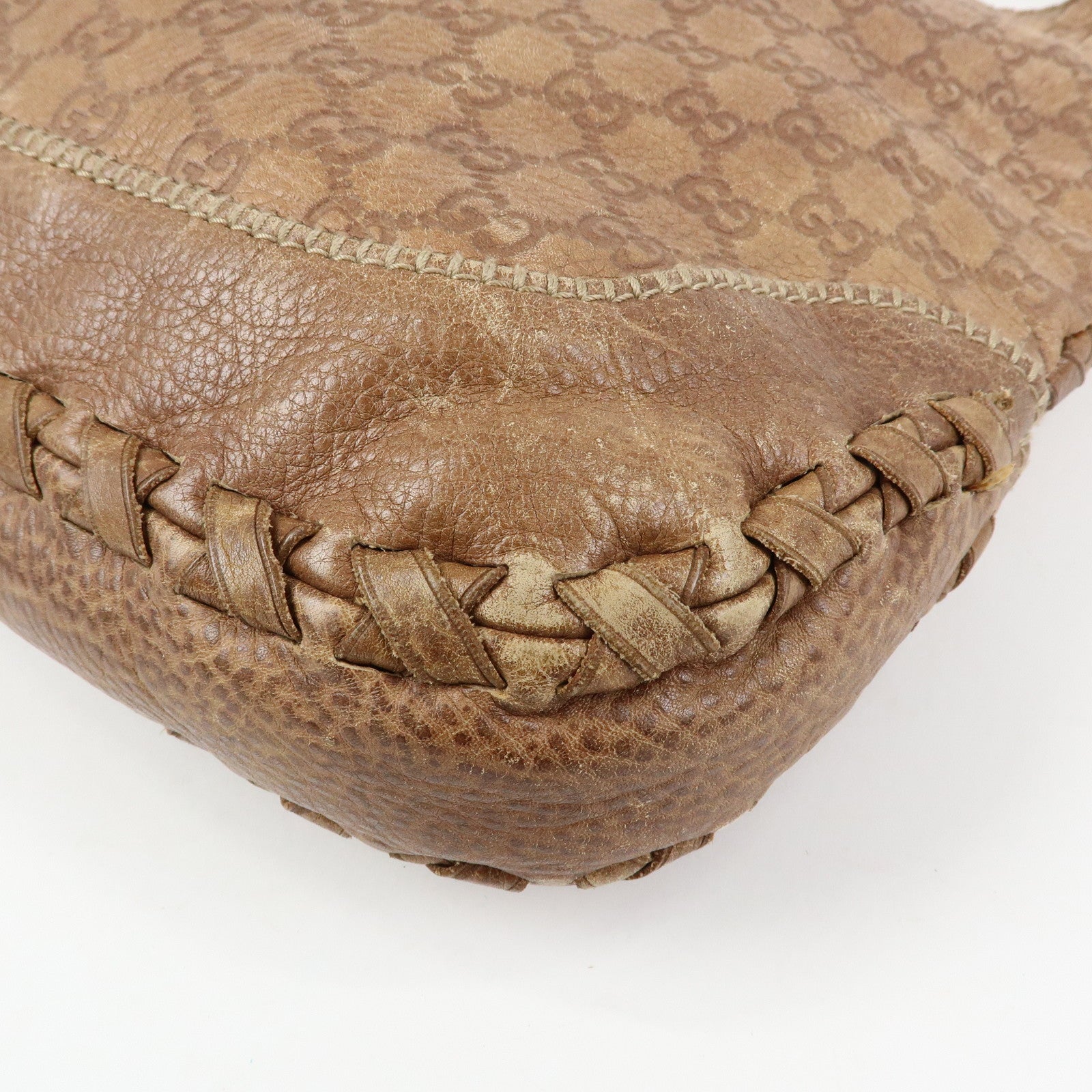 GUCCI Bamboo New Jackie Guccissima Leather Shoulder Bag 218491
