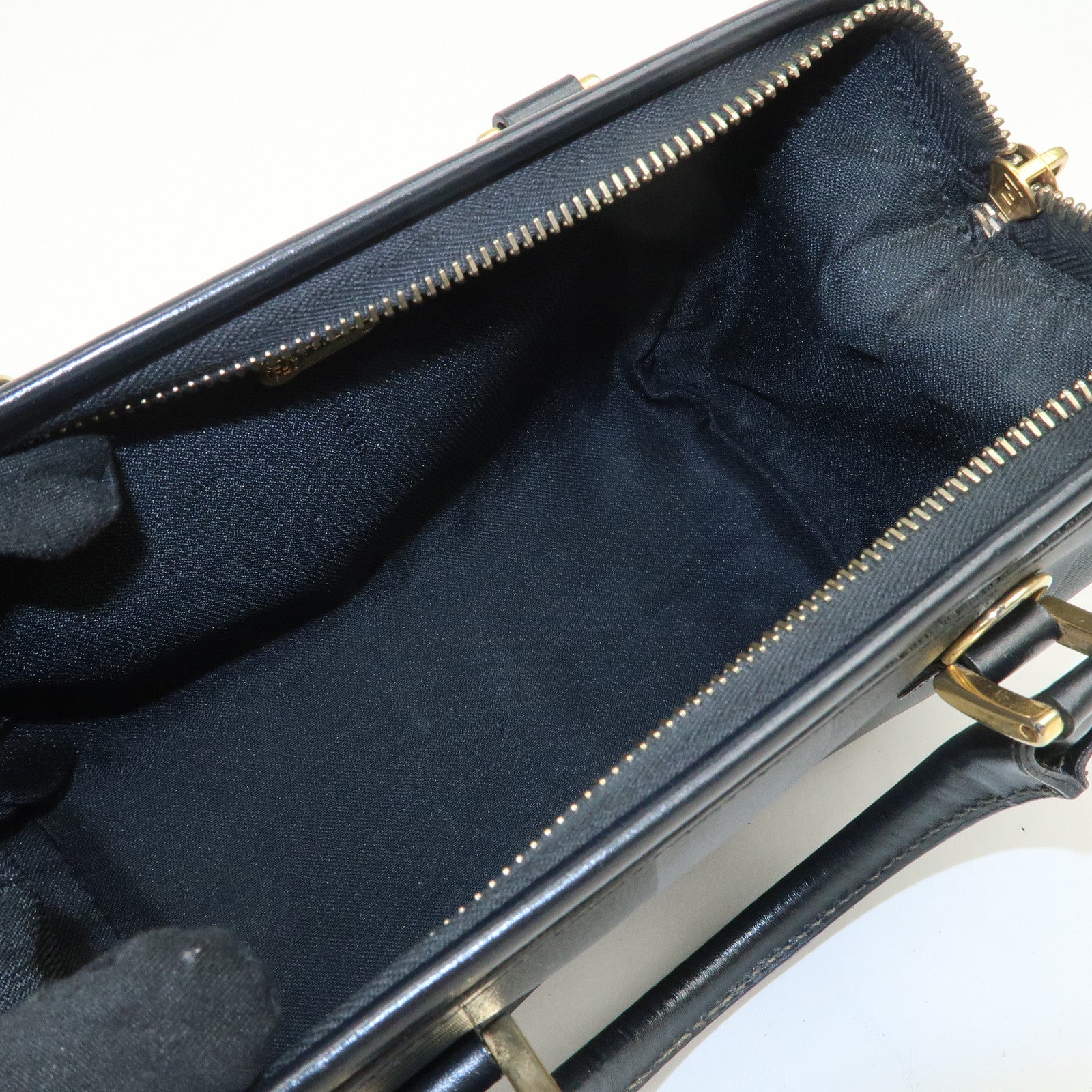 FENDI Pequin PVC Canvas Leather 2Way Boston Bag 259022