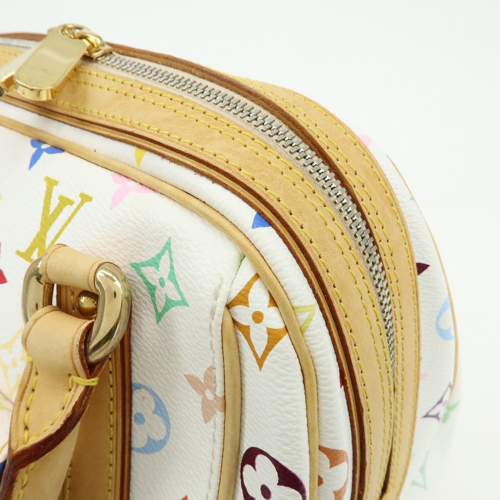 Louis Vuitton Monogram Priscilla Hand Bag Multicolor Blanc M40096