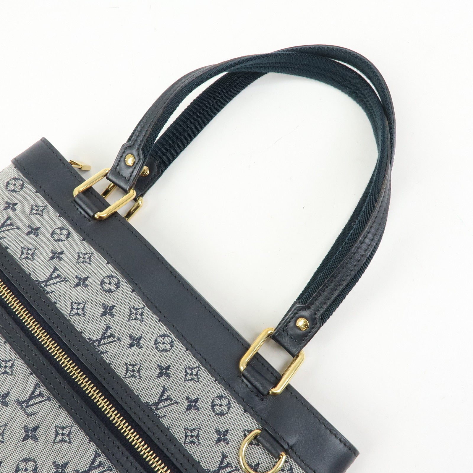 Louis Vuitton Monogram Mini Lin Lucille PM Hand Bag Blue M92676