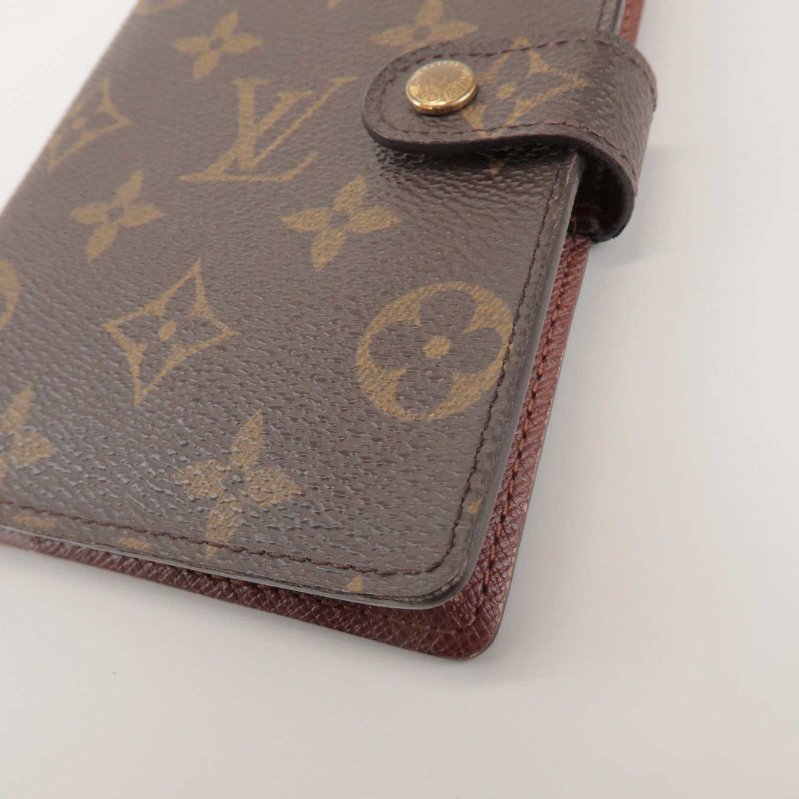 Louis Vuitton Monogram Agenda PM Canvas Planner Cover Brown R20005