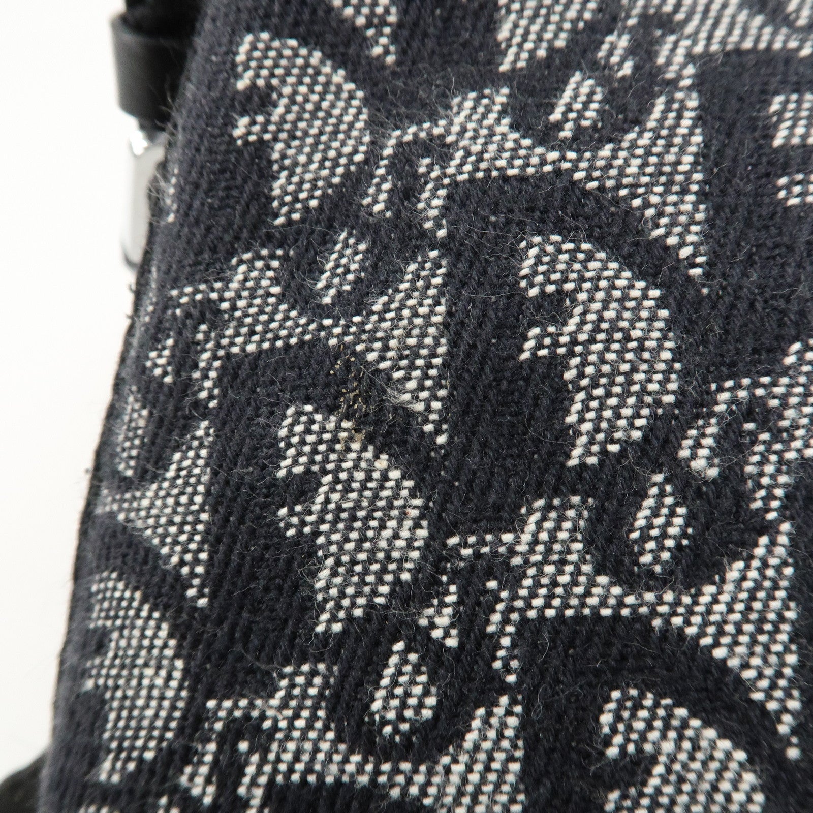 Christian Dior Trotter Canvas Accessory Pouch Hand Bag Navy