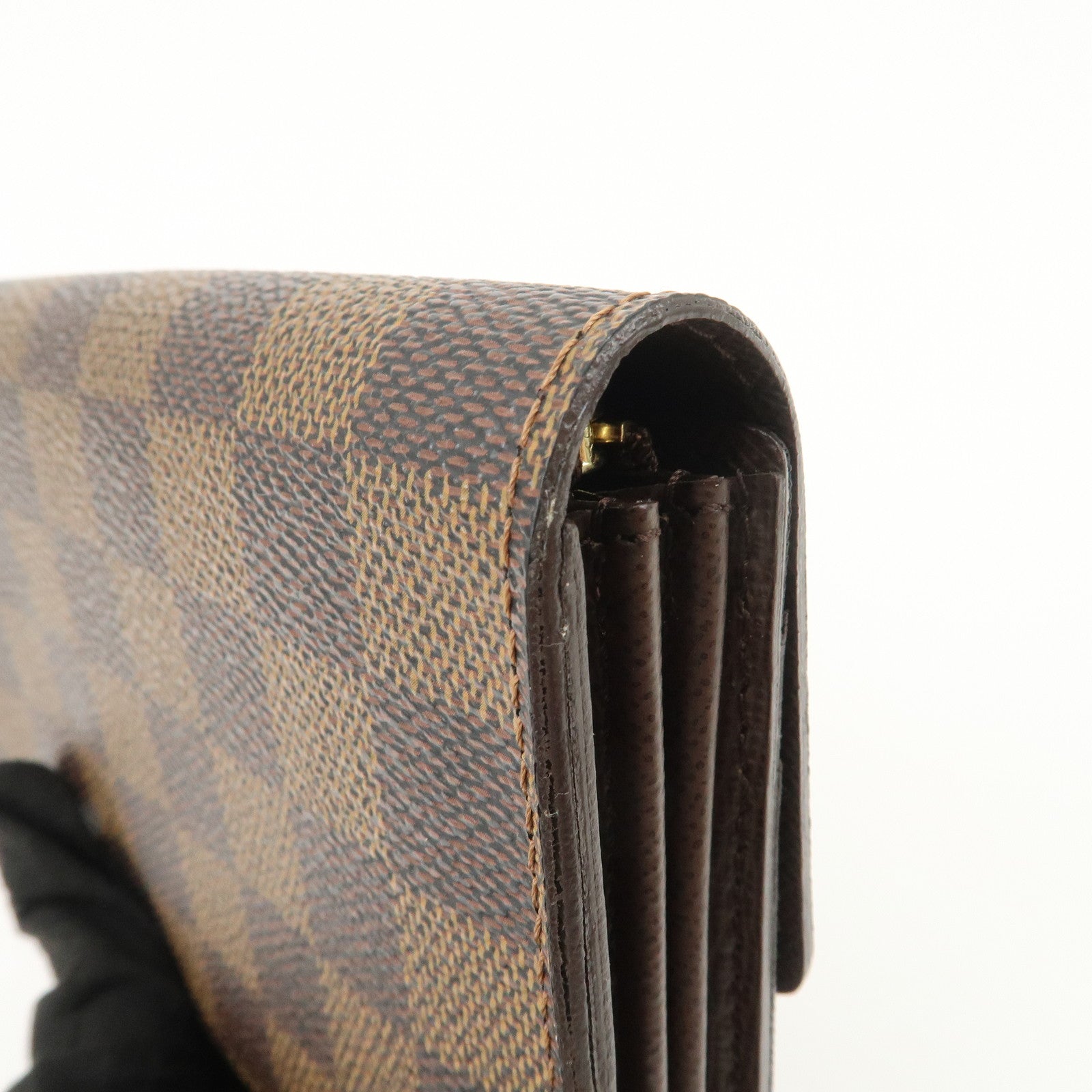 Louis Vuitton Damier Canvas Portefeuille Sarah Wallet Brown N61734