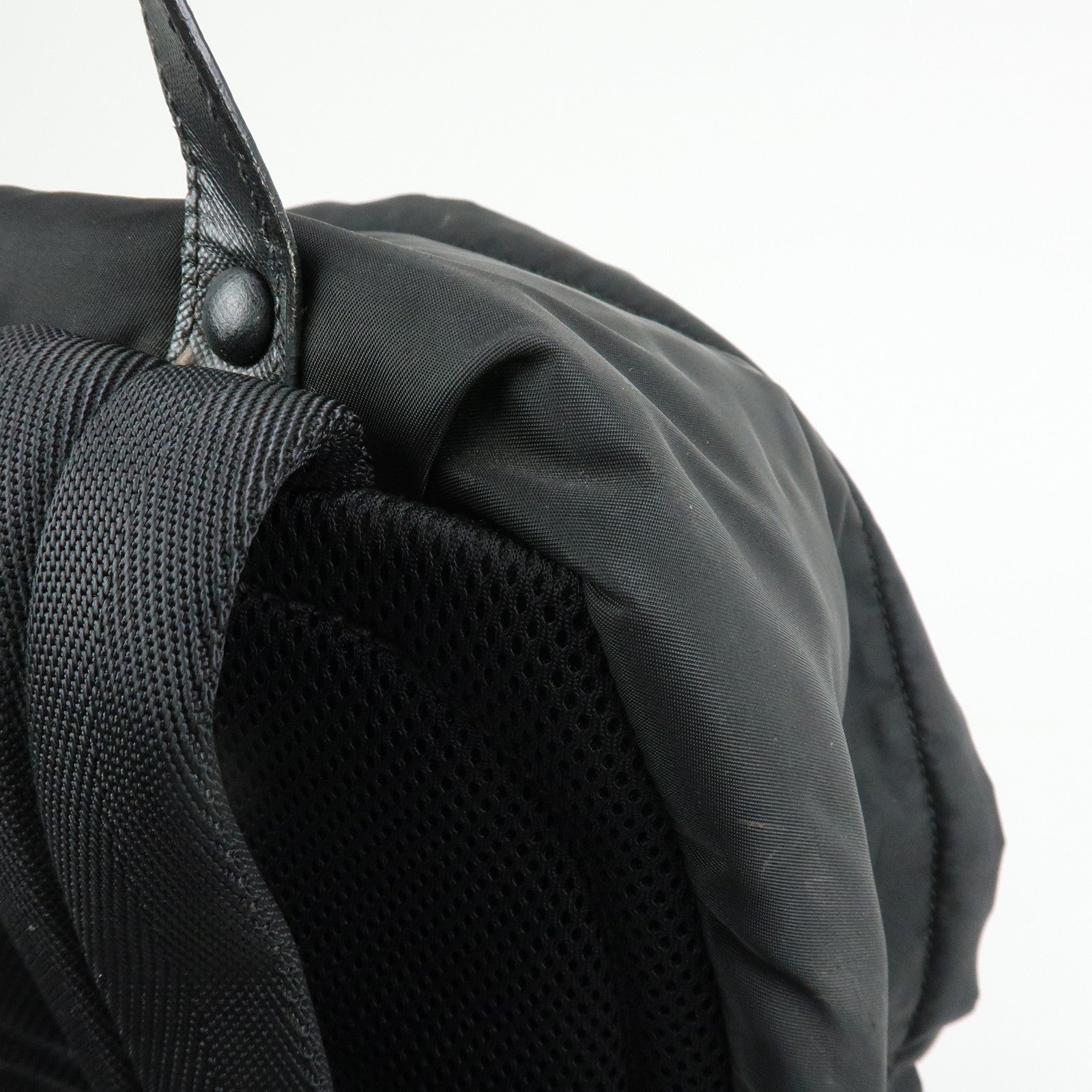 PRADA Triangle Logo Nylon Leather Backpack Camouflage VZ0066