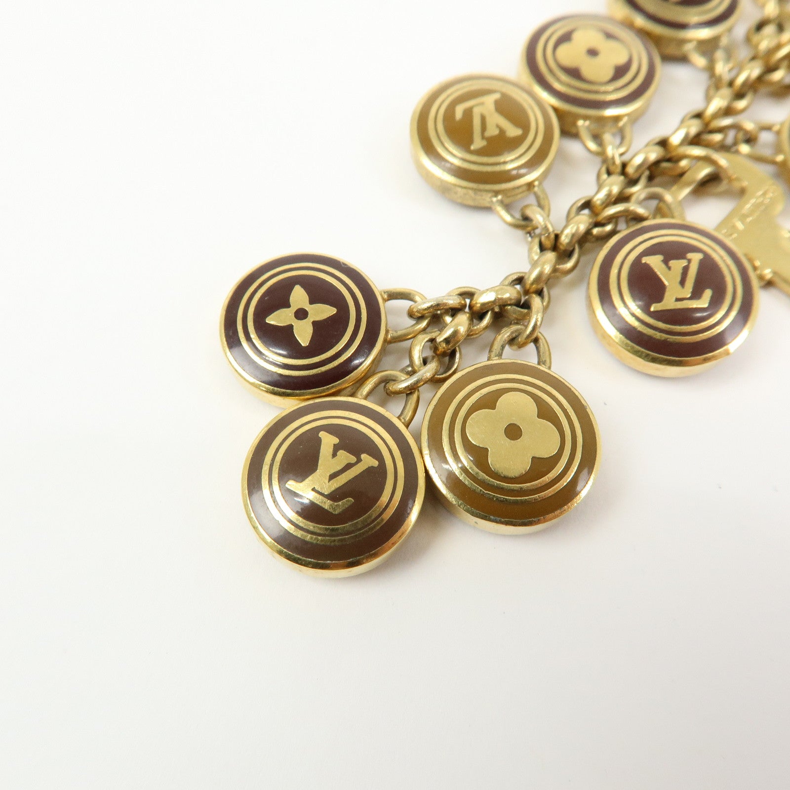 Louis Vuitton Porte Cles Pastilles Bag Charm Gold Brown M65387