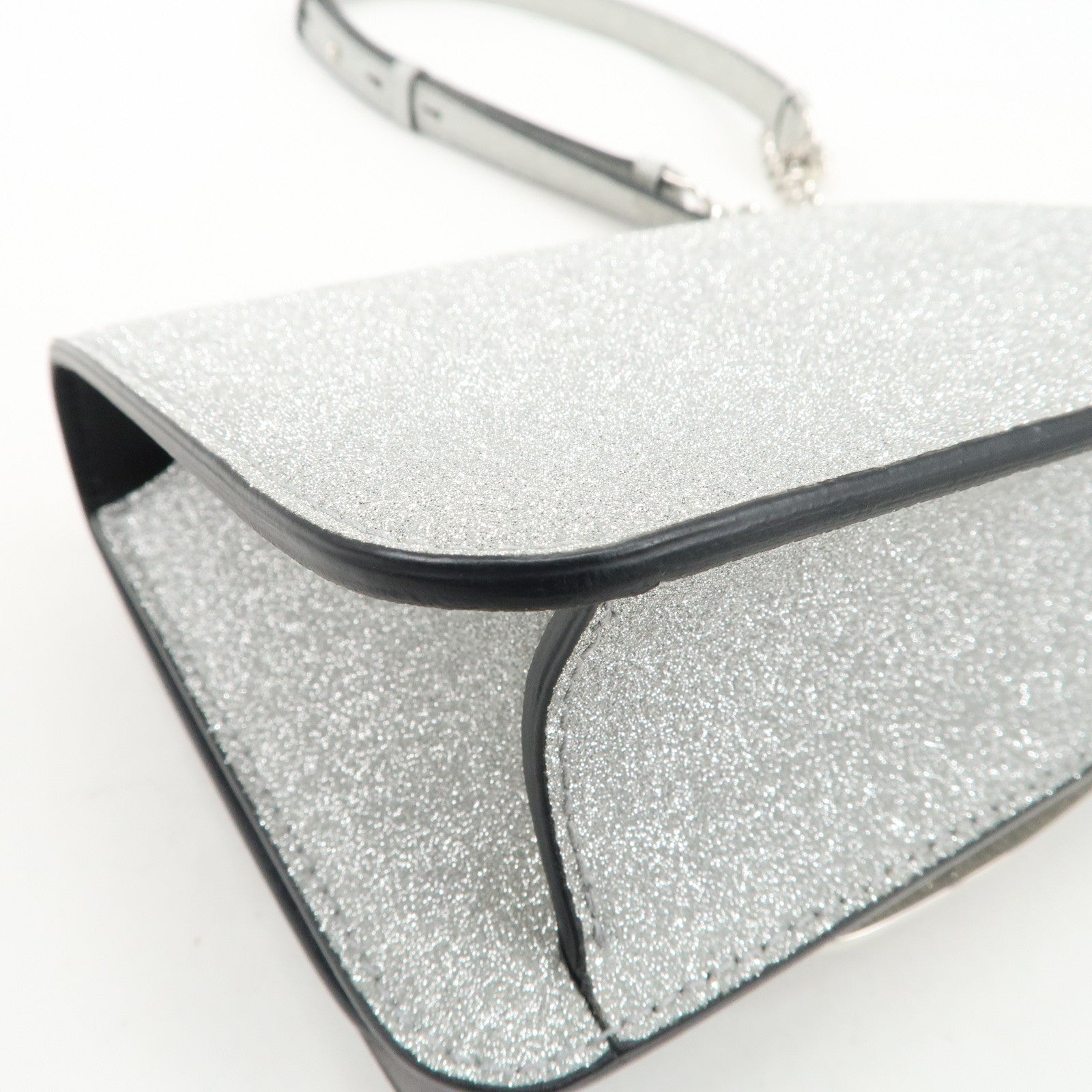 Ferragamo Vara Ribbon Leather 2WAY Bag Shoulder Bag Silver