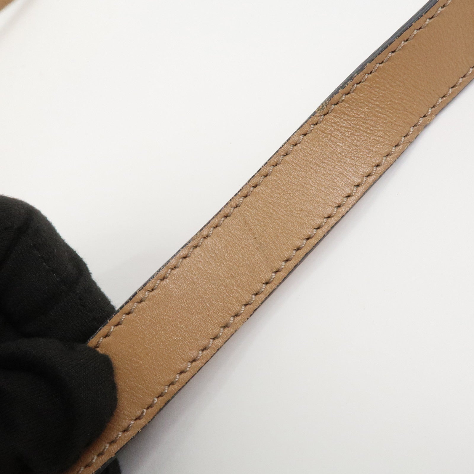 Christian Dior PVC Leather Shoulder Bag Crossbody Bag Brown