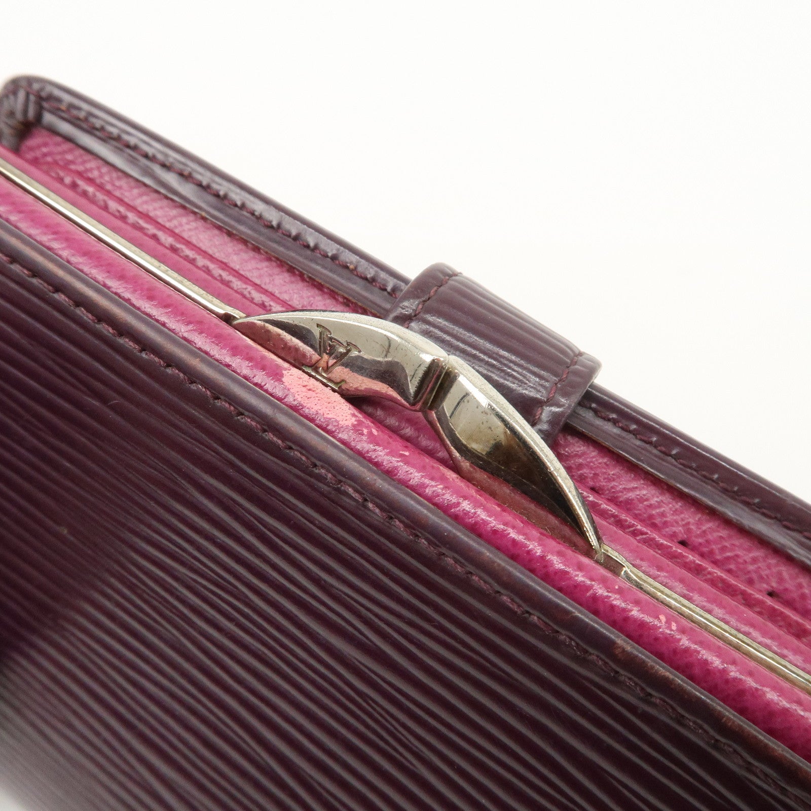 Louis Vuitton Epi Set of 2 Long Wallet Noir Cassis M63242 M6364K Used