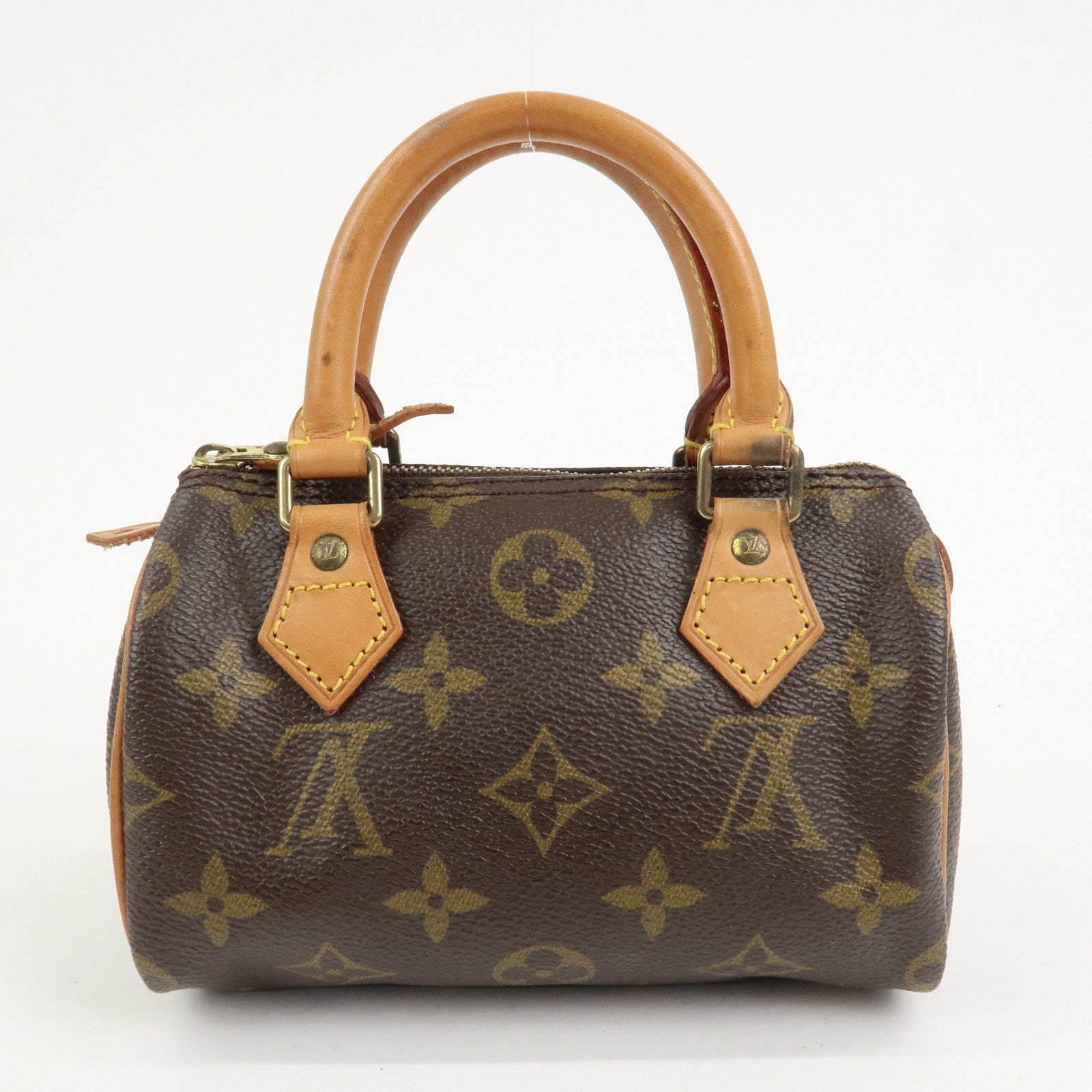 Louis Vuitton Monogram Mini Speedy Hand Bag Brown M41534