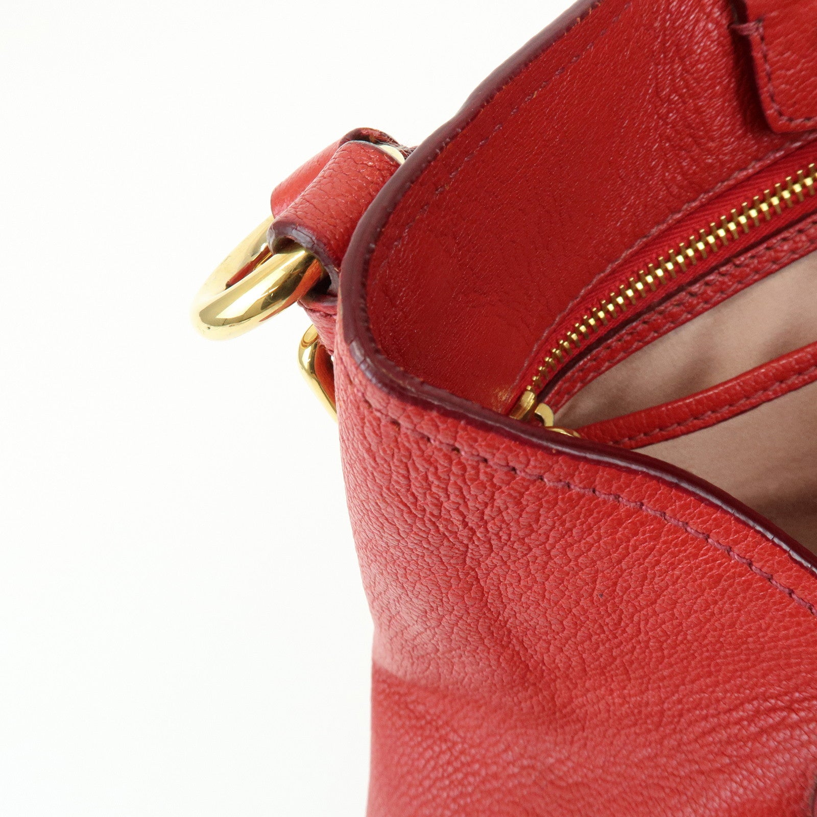 MIU MIU 2Way Bag Hand Bag Shoulder Bag Red RM0886