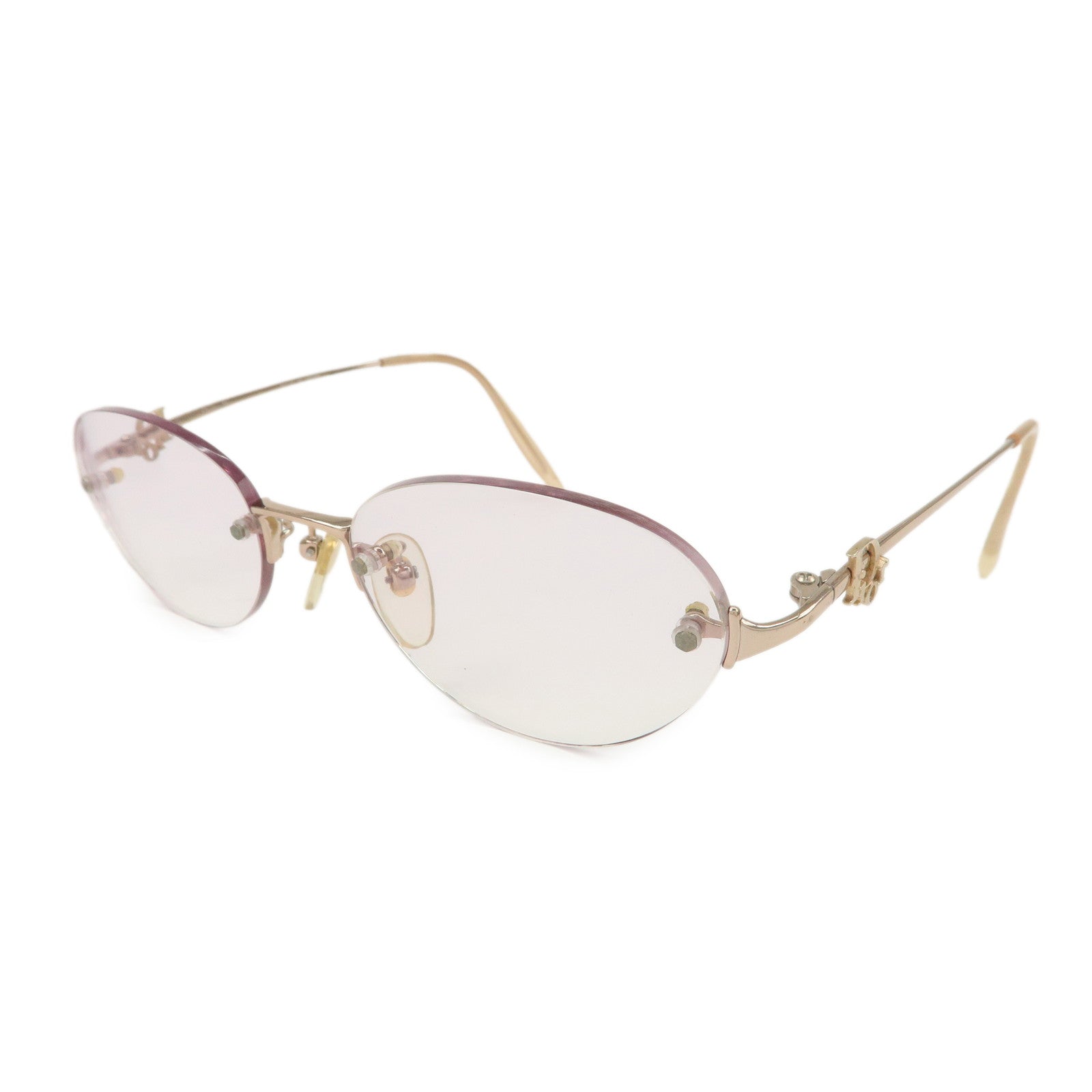 Christian Dior Clear Metal Sunglasses Pink Beige CD-7515J B9N 51□18