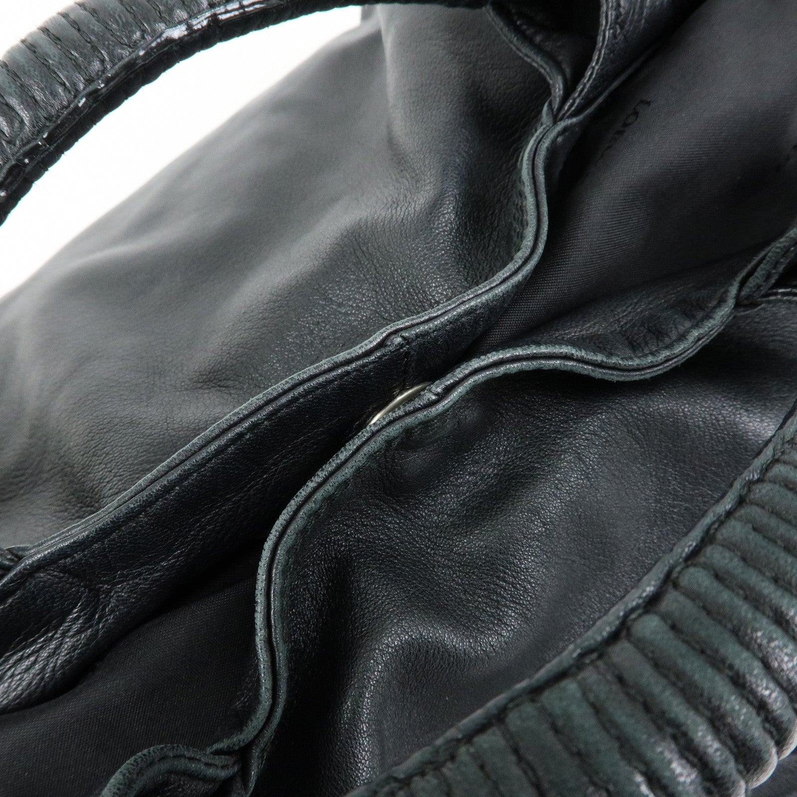 LOEWE Anagram Leather Nappa Aire Hand Bag Tote Bag Black