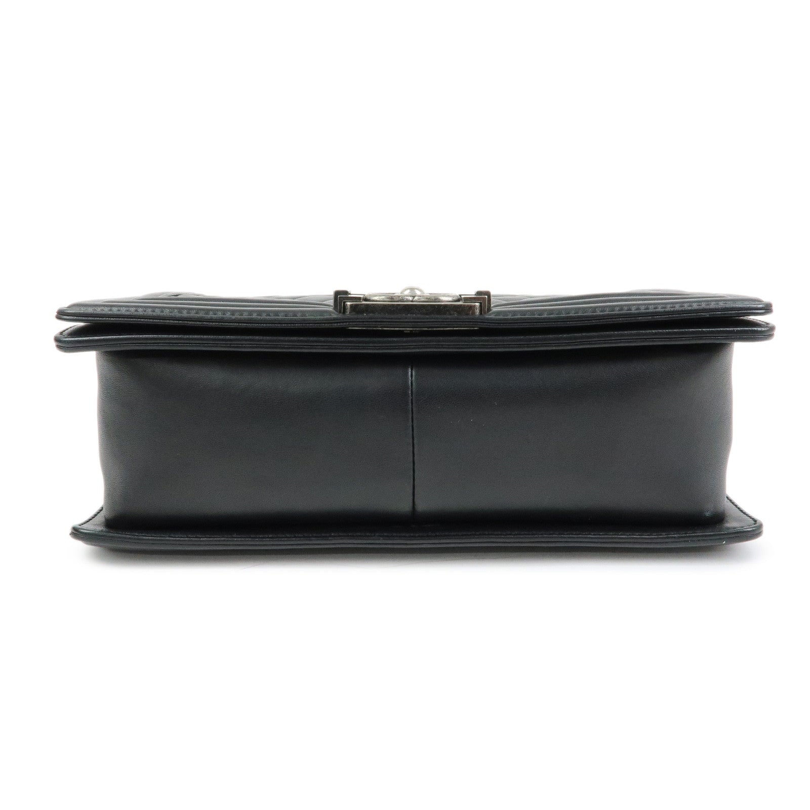 CHANEL Boy CHANEL Lamb Skin Chain Shoulder Bag Crossbody Bag Black