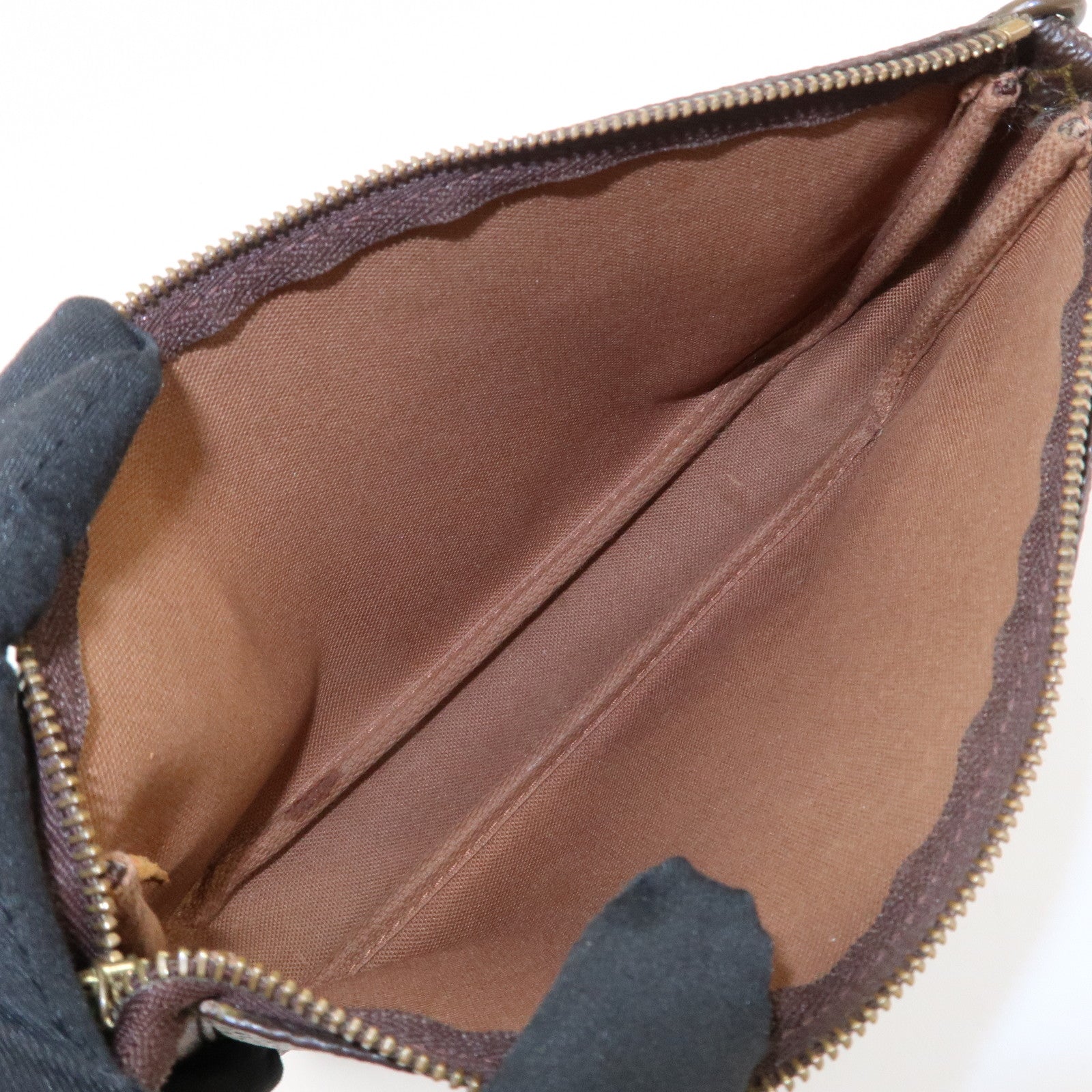 Louis Vuitton Monogram Pochette Accessoires Hand Bag Brown M51980 Used