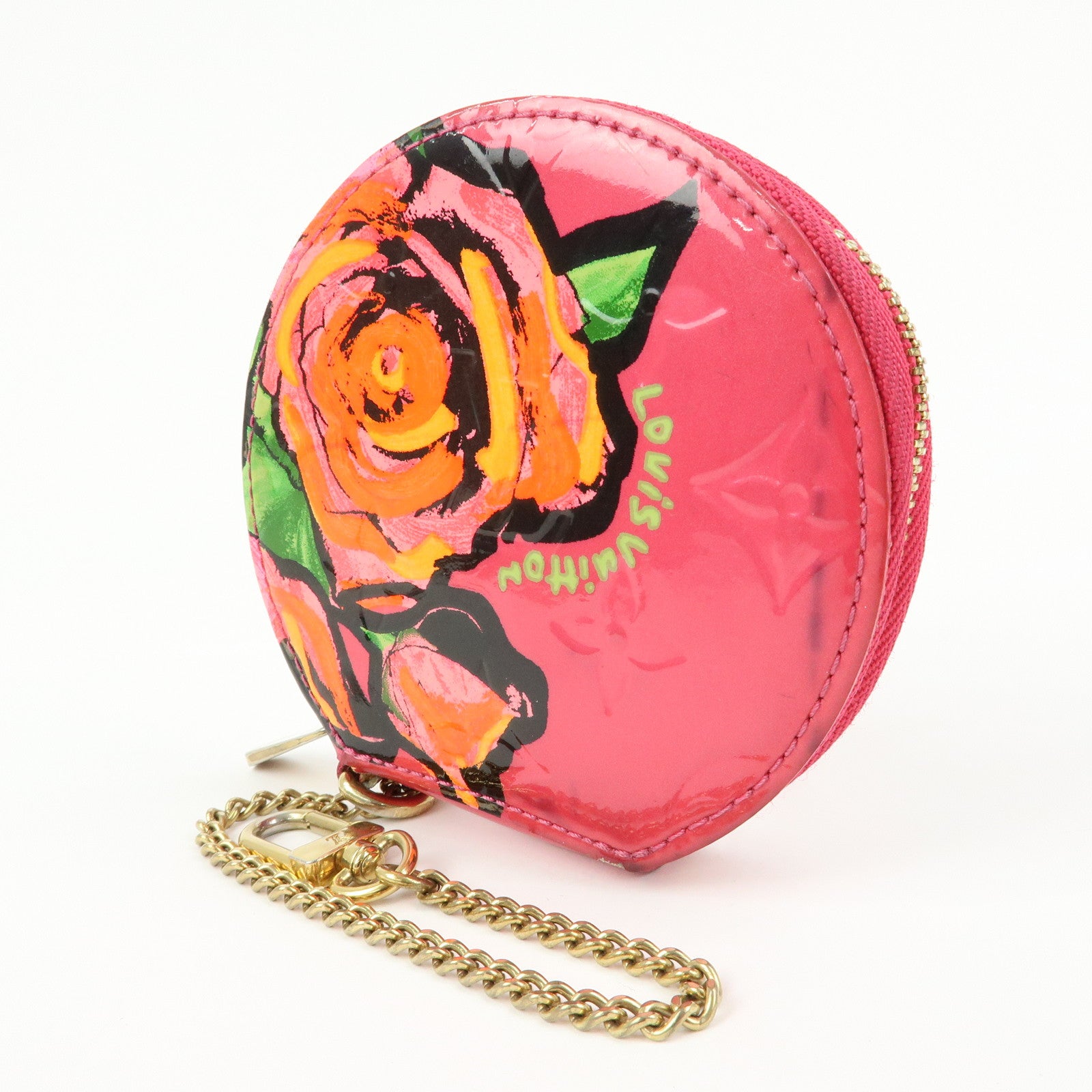 Louis Vuitton Monogram Vernis Porte Monnaie Chapeau Rose Pop M93690