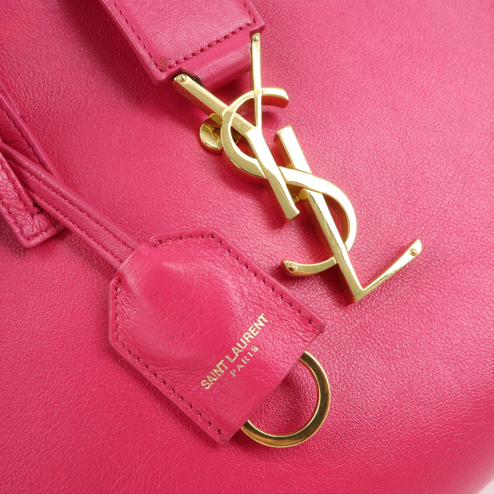 SAINT LAURENT PARIS Cassandra Leather 2Way Hand Shoulder Bag 372087