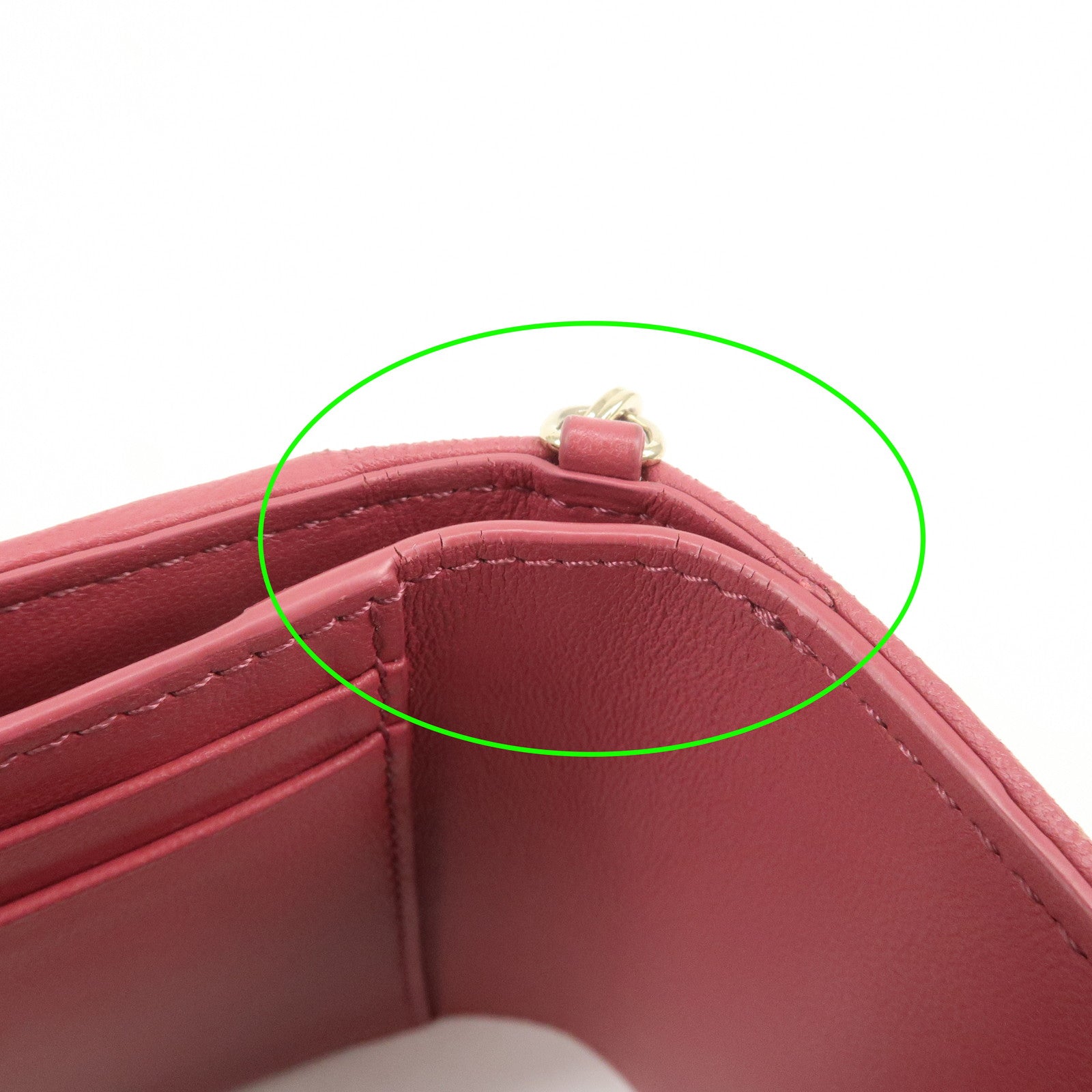 Christian Dior Cannage Leather Bi-fold Compact Wallet Pink