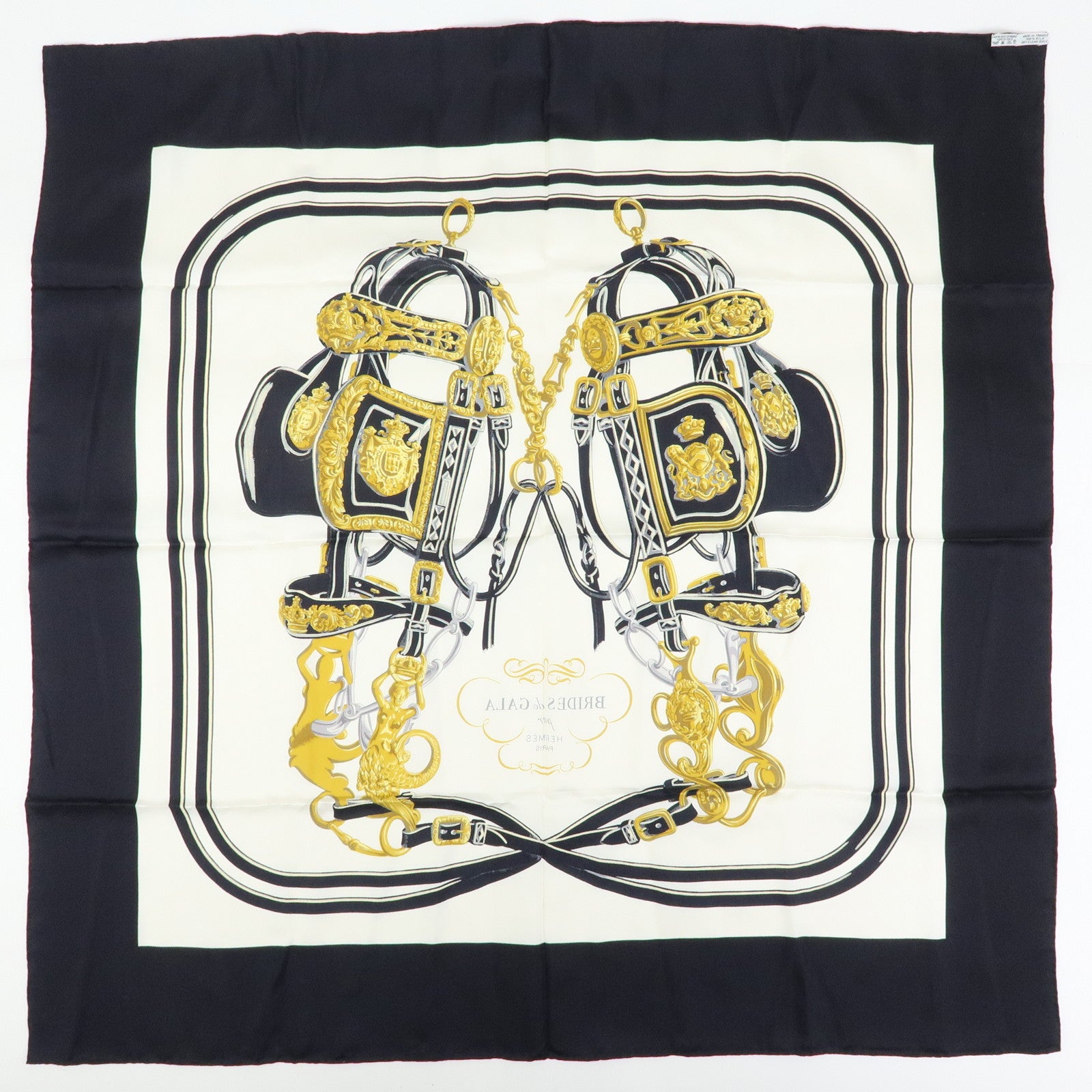 HERMES Carre 90 Set of 2 Silk 100% Scarf BRIDES DE GALA JUMPING