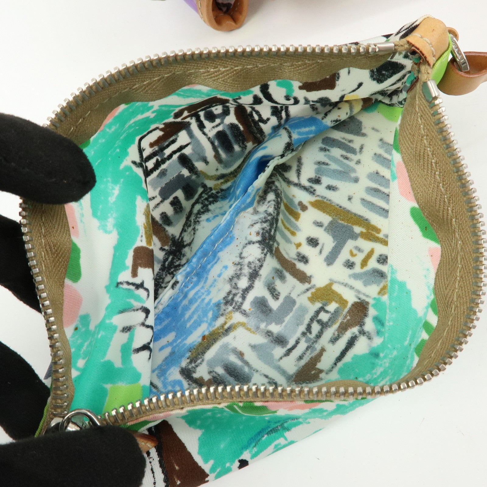 PRADA Venetian Print PVC Leather Tote Bag Clear Multicolor BR2515