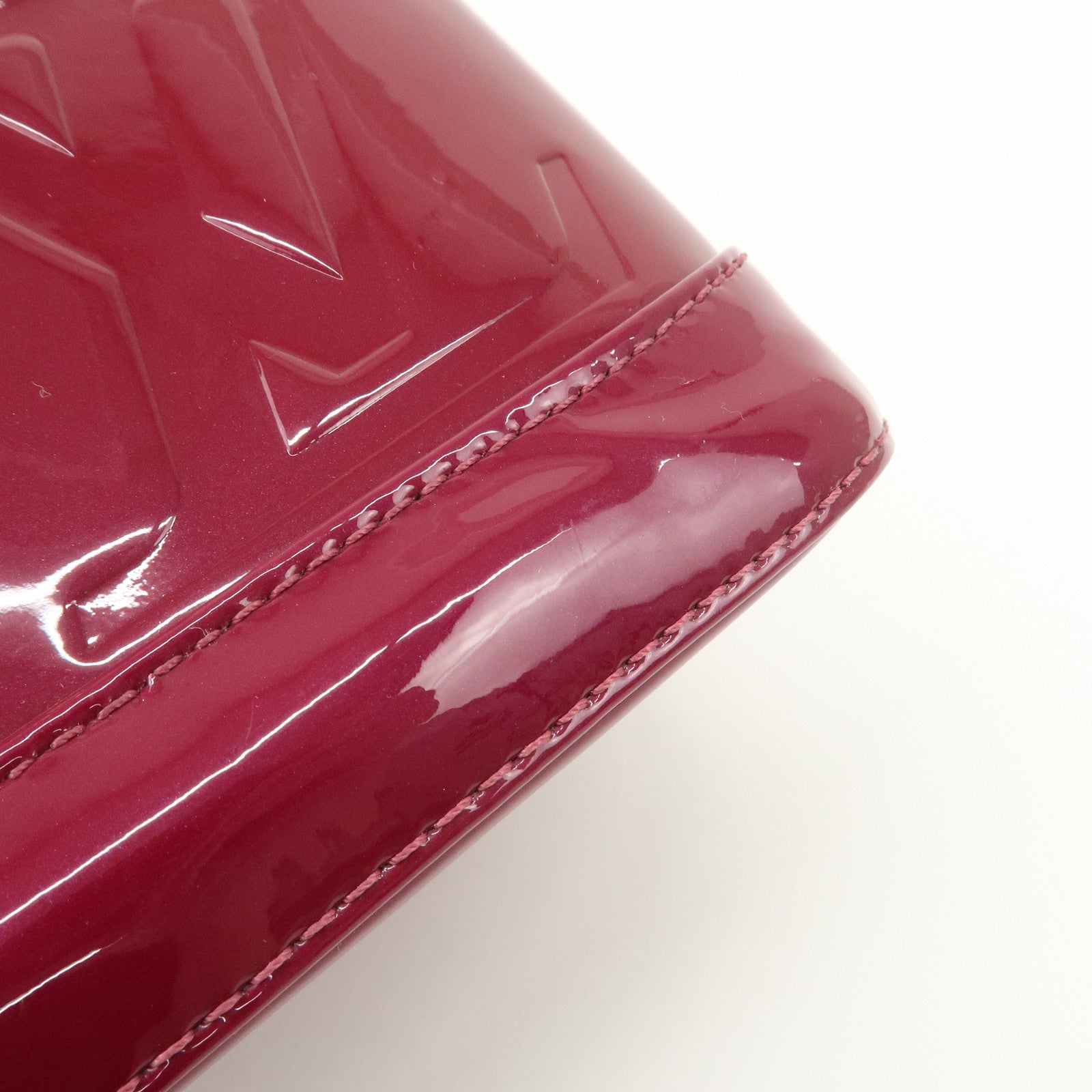 Louis Vuitton Monogram Vernis Alma BB 2Way Hand Bag Magenta M54785 Used