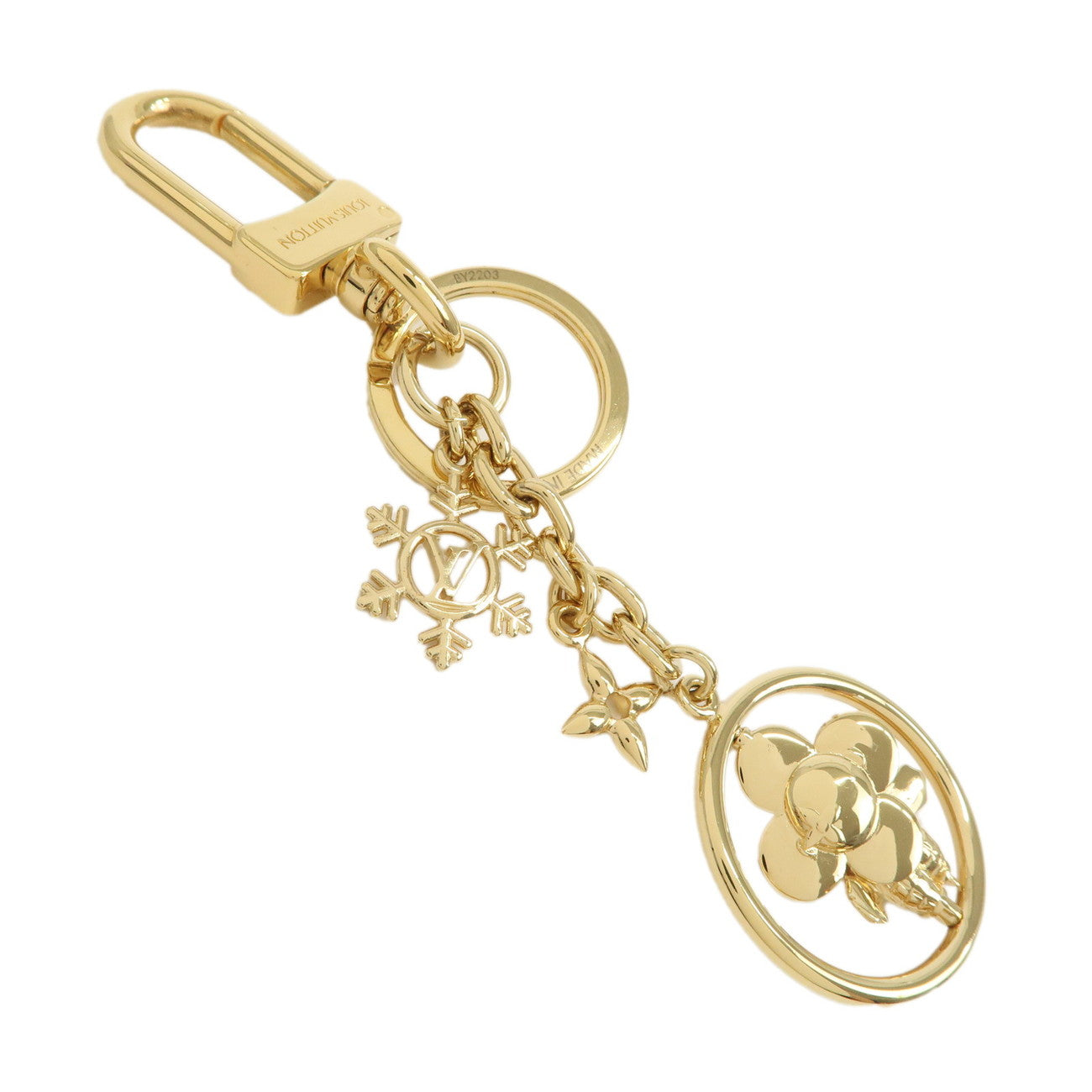 Louis Vuitton Vivienne Ice Skate Bag Charm Key Chain Gold M01444