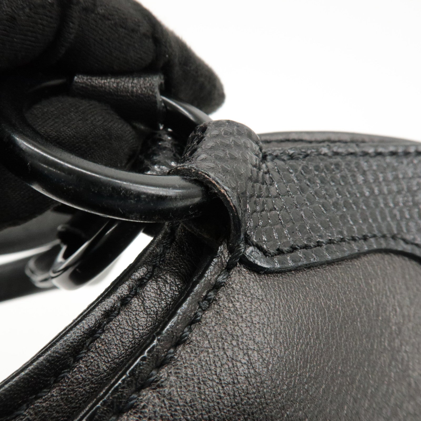 Cartier Must Line Leather Marcello Hand Bag Black Used