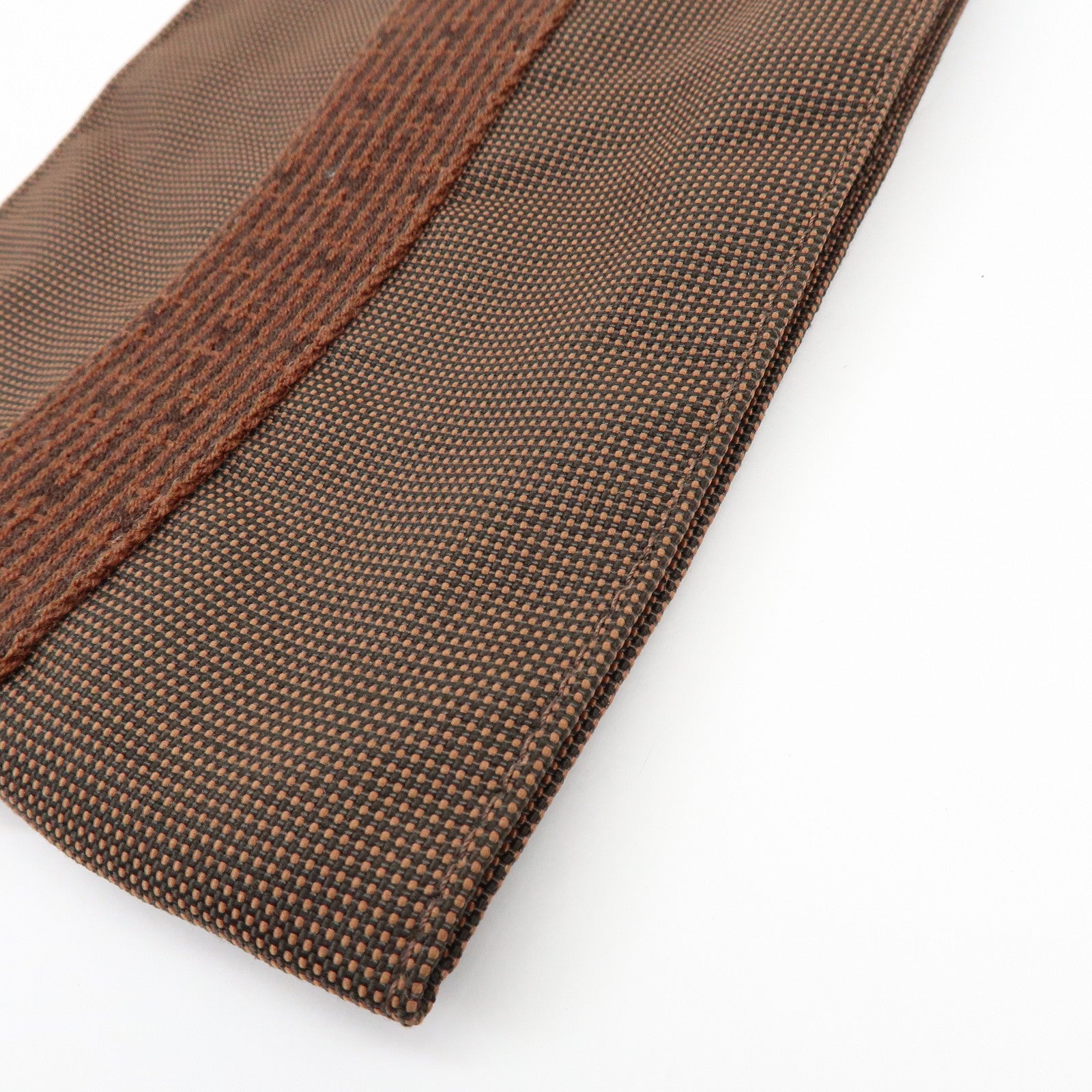 HERMES Herline Canvas Shoulder Bag Crossbody Bag Brown