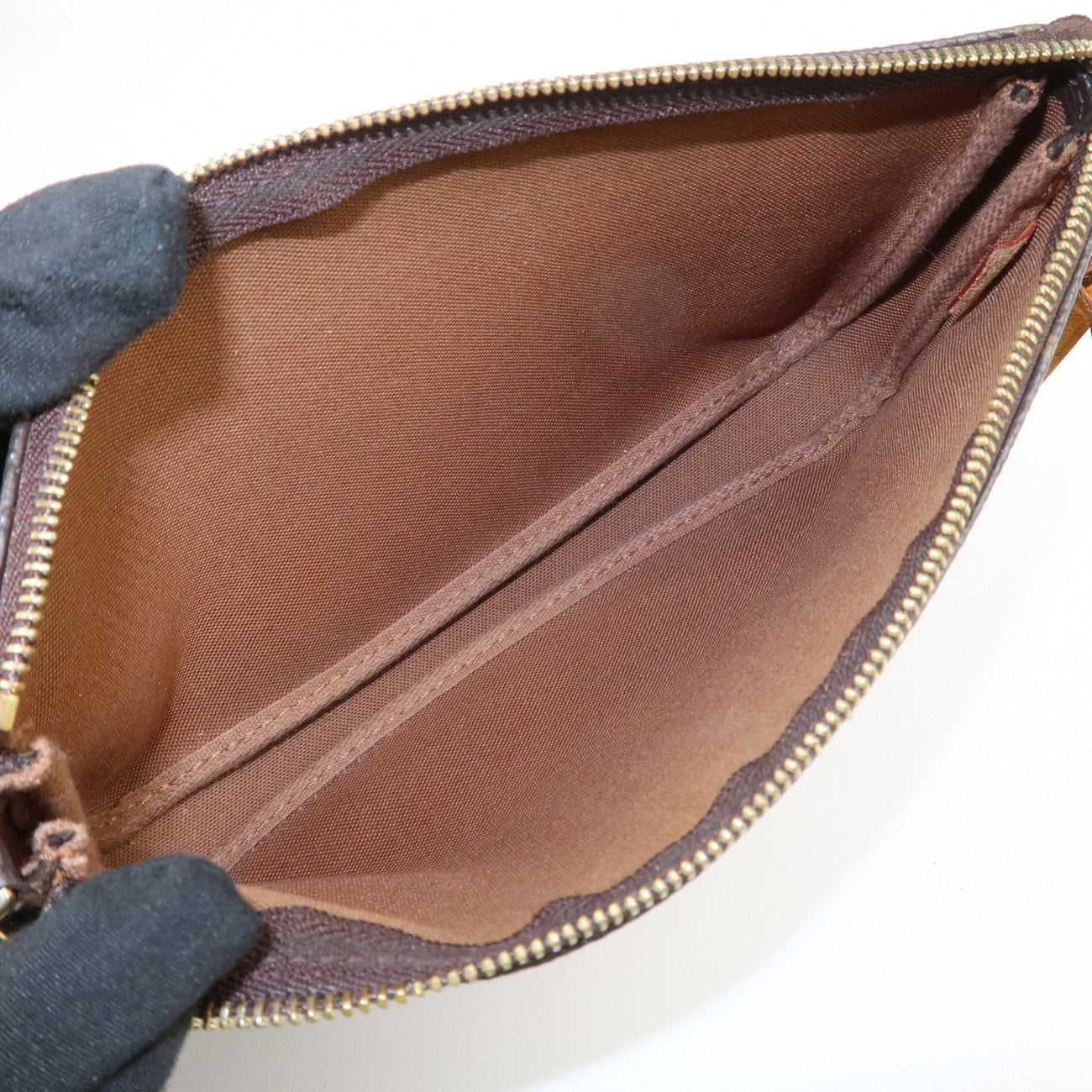 Louis Vuitton Monogram Pochette Accessoires Hand Bag Brown M51980 Used
