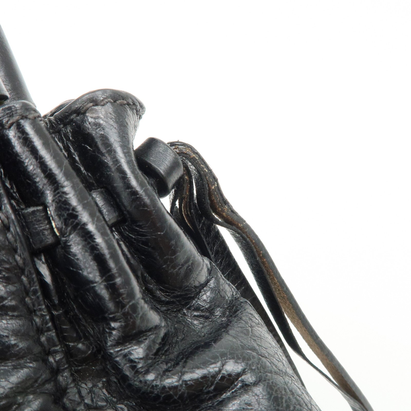 MIU MIU Patent Leather 2Way Tote Bag Shoulder Bag Black RT0383