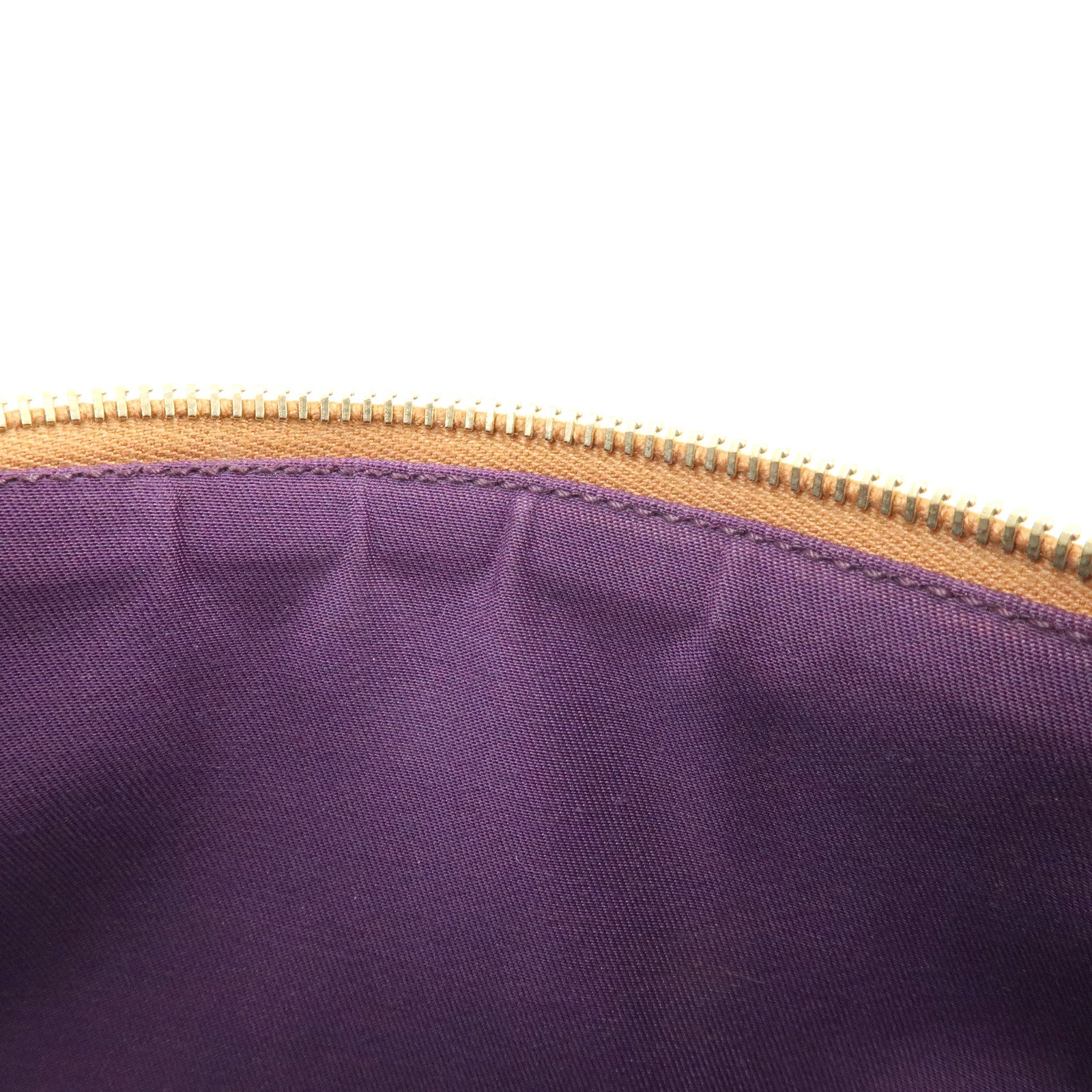 GUCCI Sherry GG Canvas Leather Cosmetic Pouch Beige Camel 152507