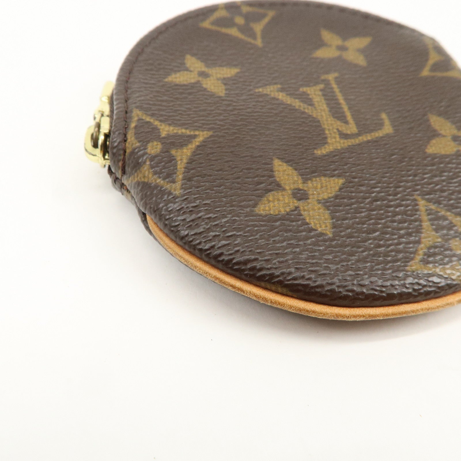 Louis Vuitton Monogram Porte Monnaie Rond Coin Case Brown M61926