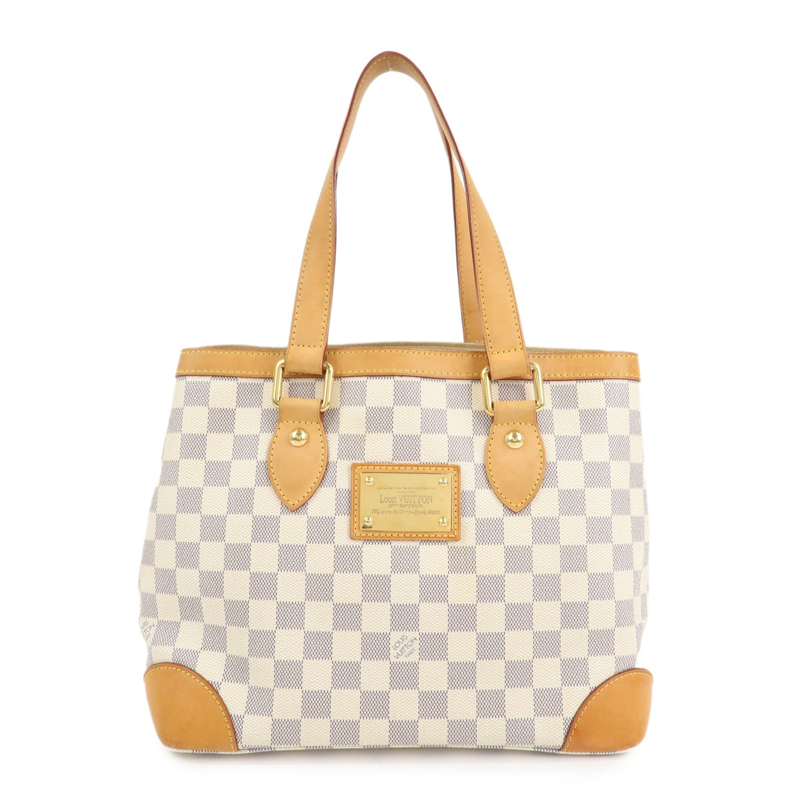 Louis Vuitton Damier Azur Hampstead PM Hand Bag Ivory N51207