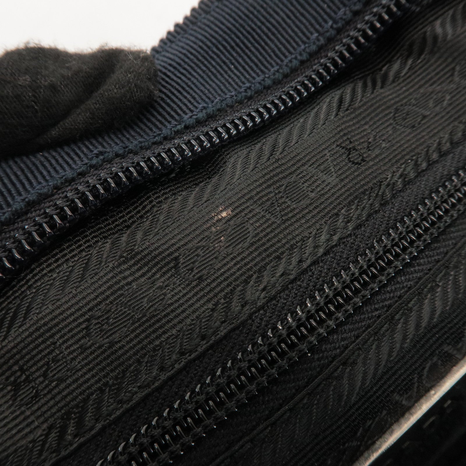 PRADA Triangle Logo Wool Leather Tote Bag Hand Bag Purple