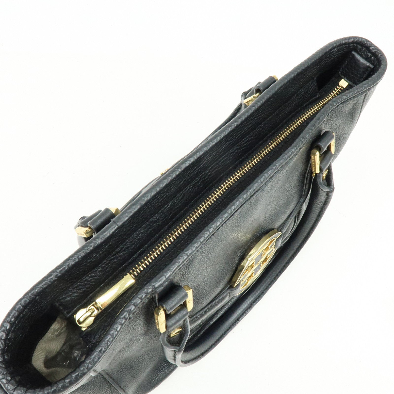 TORY BURCH Amanda Leather 2Way Bag Hand Bag Shoulder Bag Black