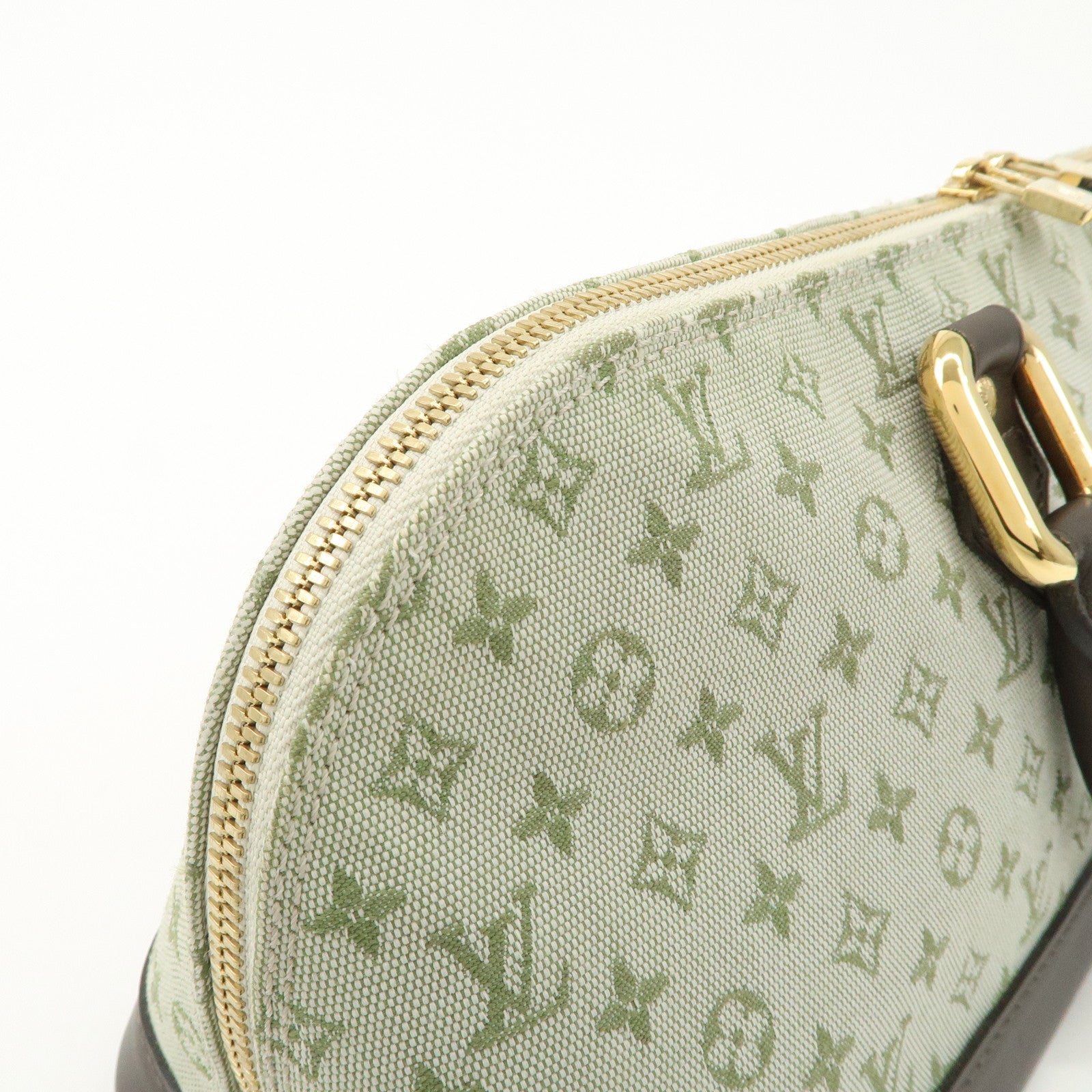 Louis Vuitton Monogram Mini Canvas Alma Long Hand Bag Khaki M92206 Used