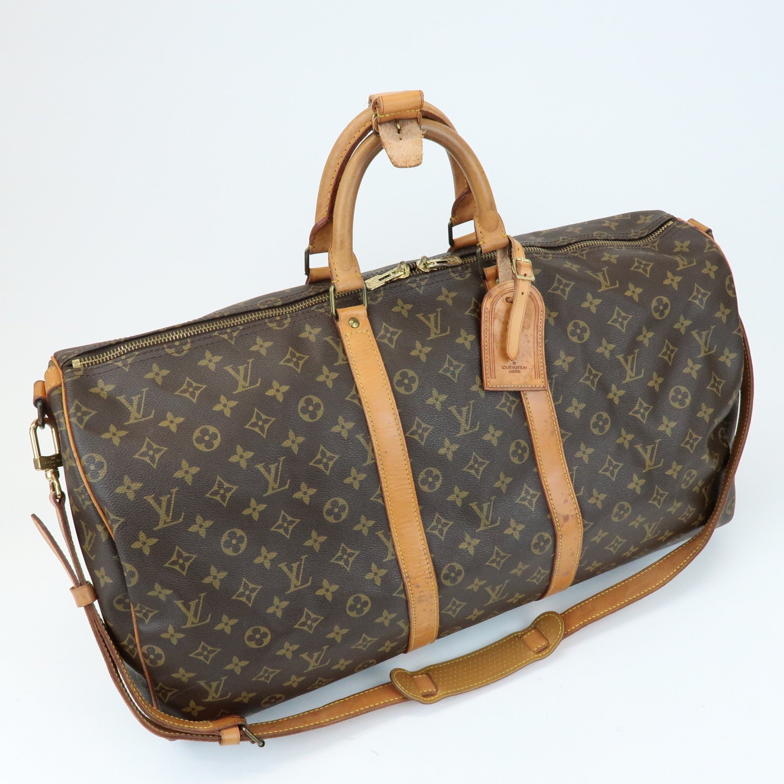 Louis Vuitton Monogram Keep All Bandouliere 55 Boston Bag M41414
