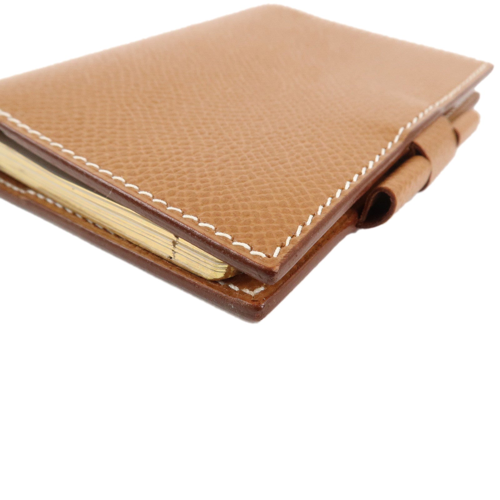 HERMES Agenda PM Epsom Leather Planner Cover Beige Used