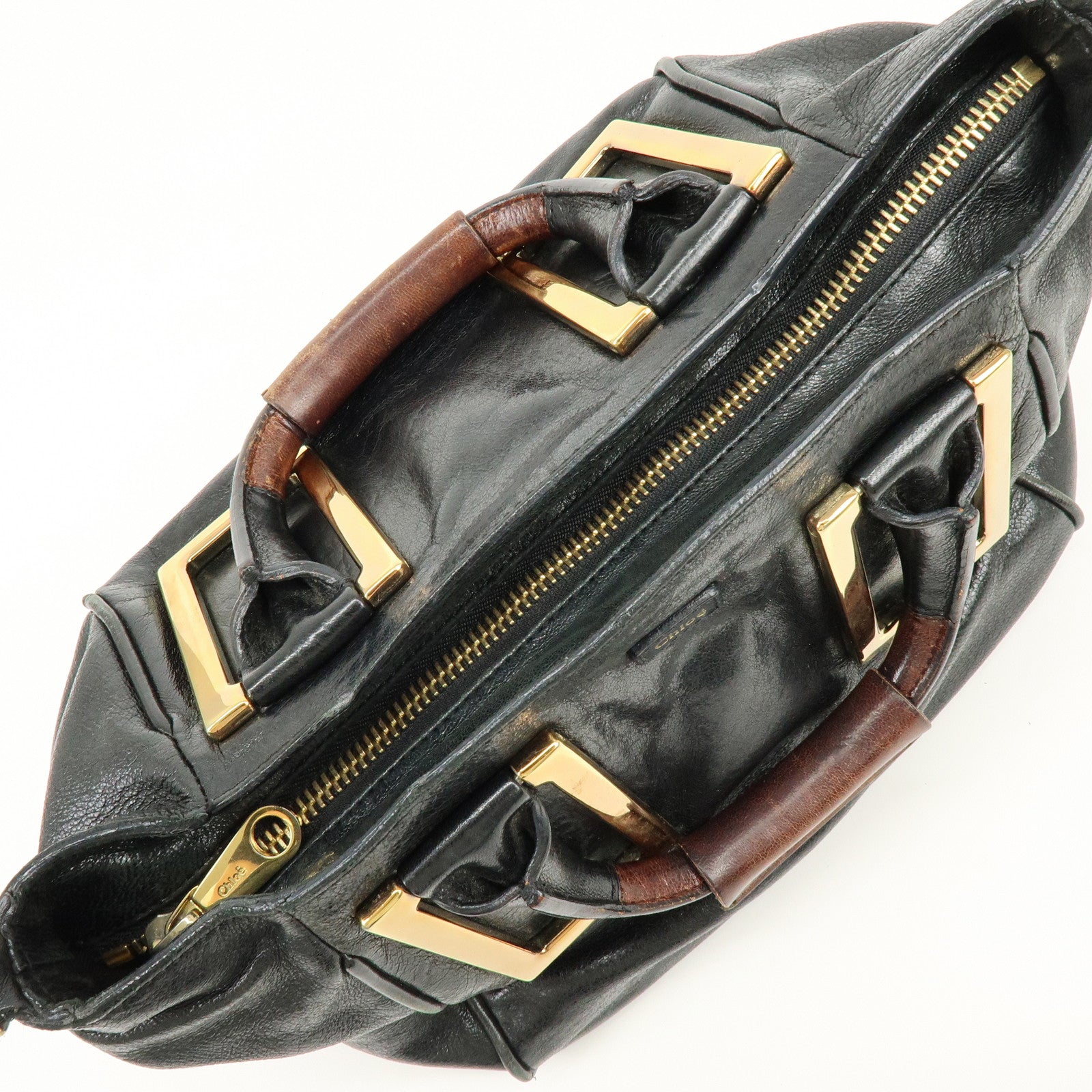 Chloe Ethel Leather 2Way Shoulder Bag Hand Bag Crossbody Bag Black