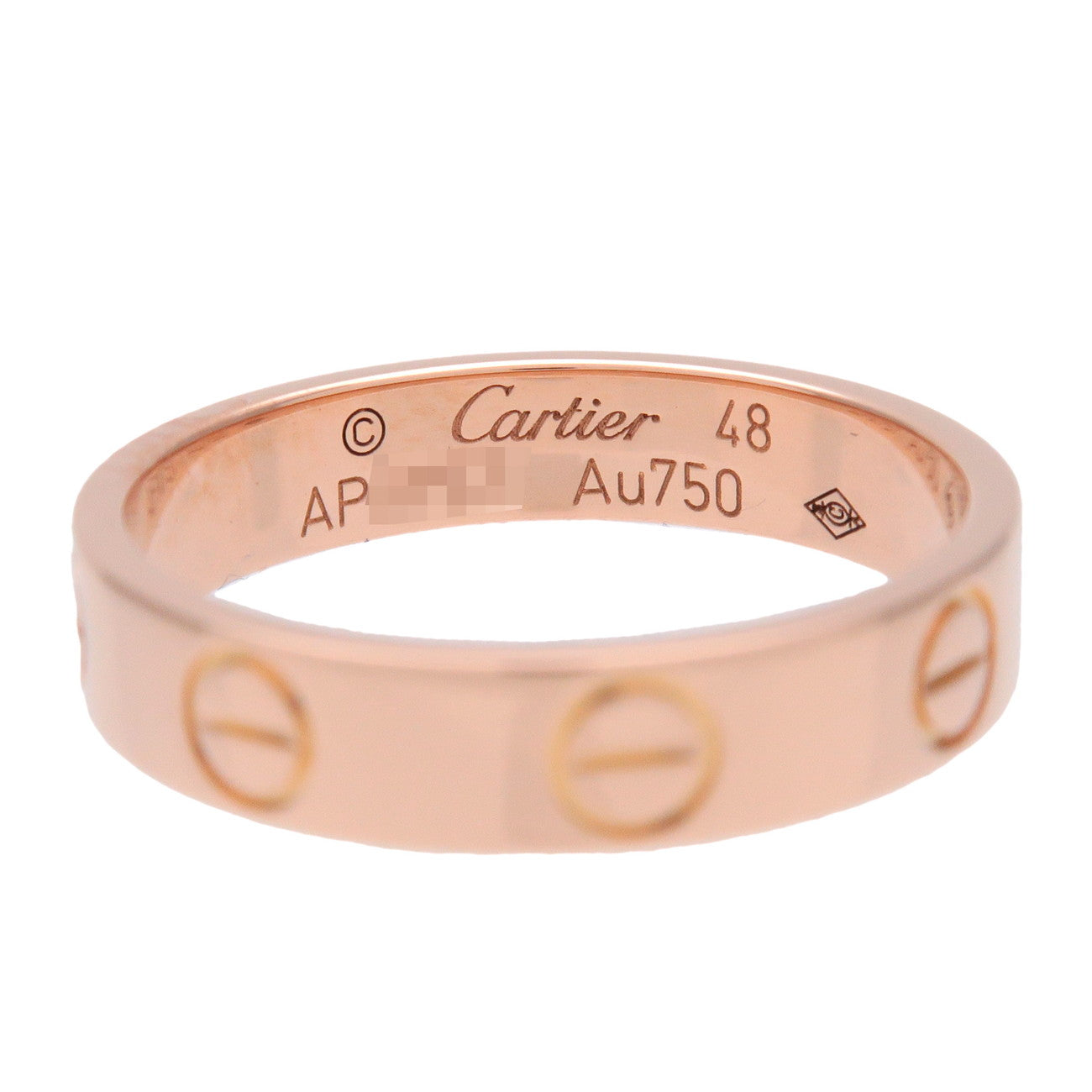 Cartier Mini Love Ring K18 750PG Rose Gold #48 US4.5 EU48 HK9.5