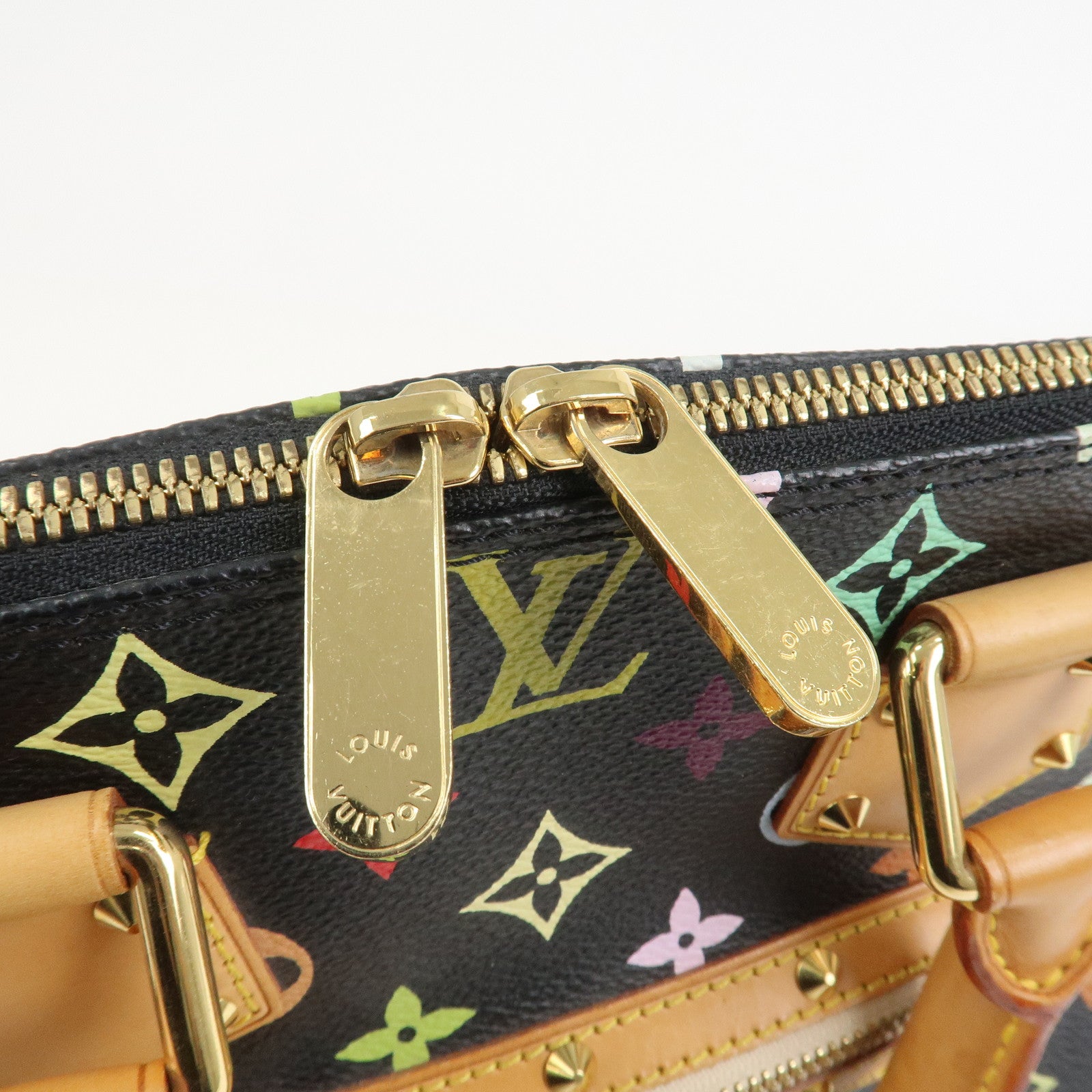 Louis Vuitton Monogram Multicolor Alma Hand Bag Noir M92646