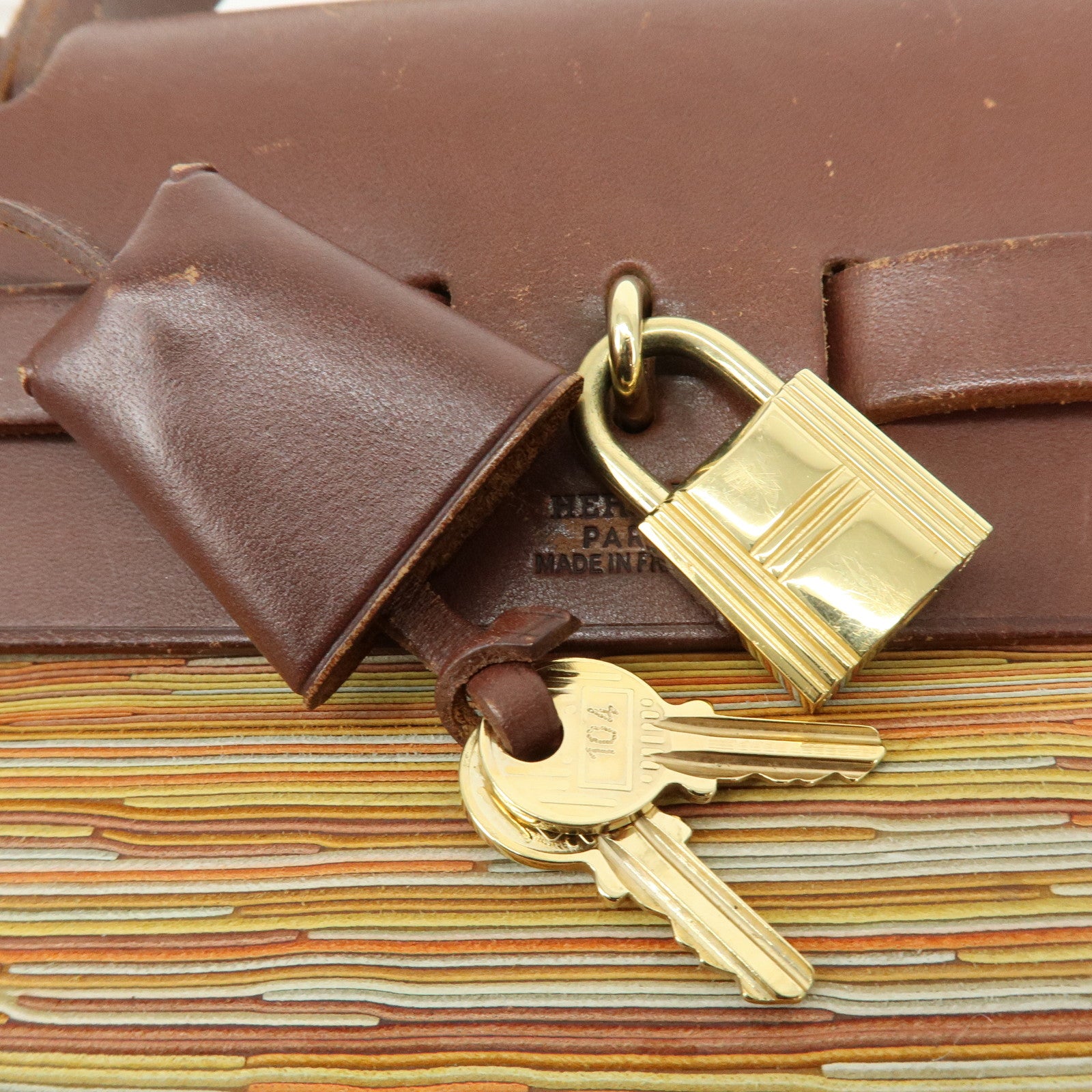 Hermes Herline Herbag PM Vibrato Calf Leather 2Way Hand Bag