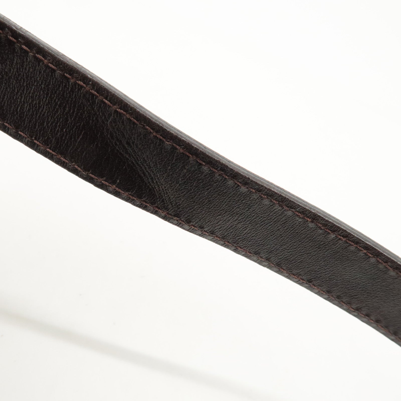 FENDI Mamma Baguette Zucca Canvas Shoulder Bag Brown Black 26424 Used