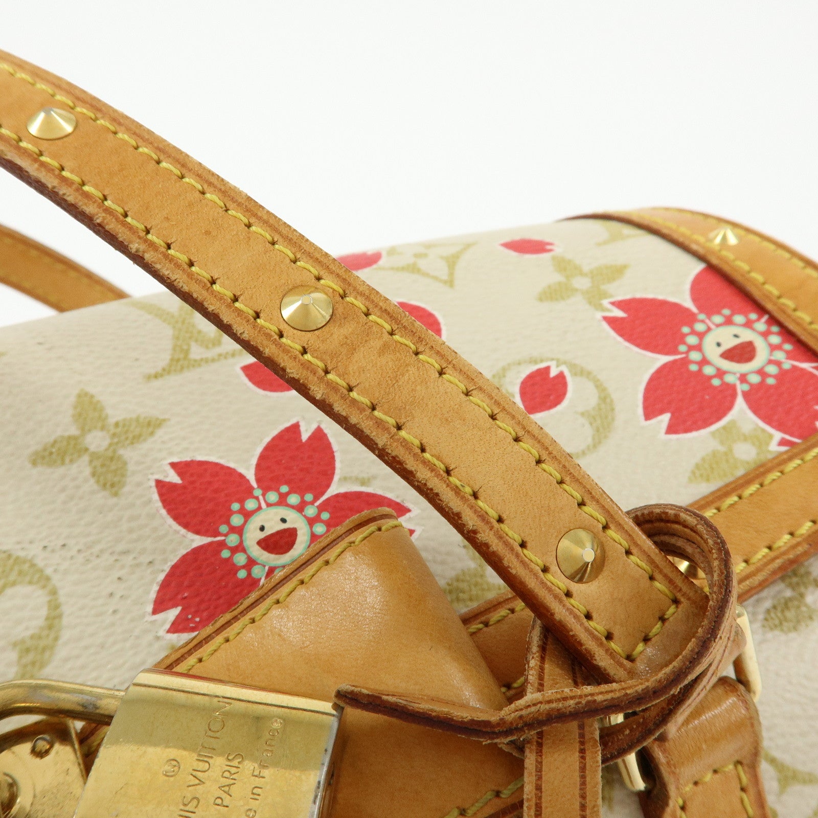Louis Vuitton Monogram Cherry Blossom Papillon 26 Hand Bag M92011