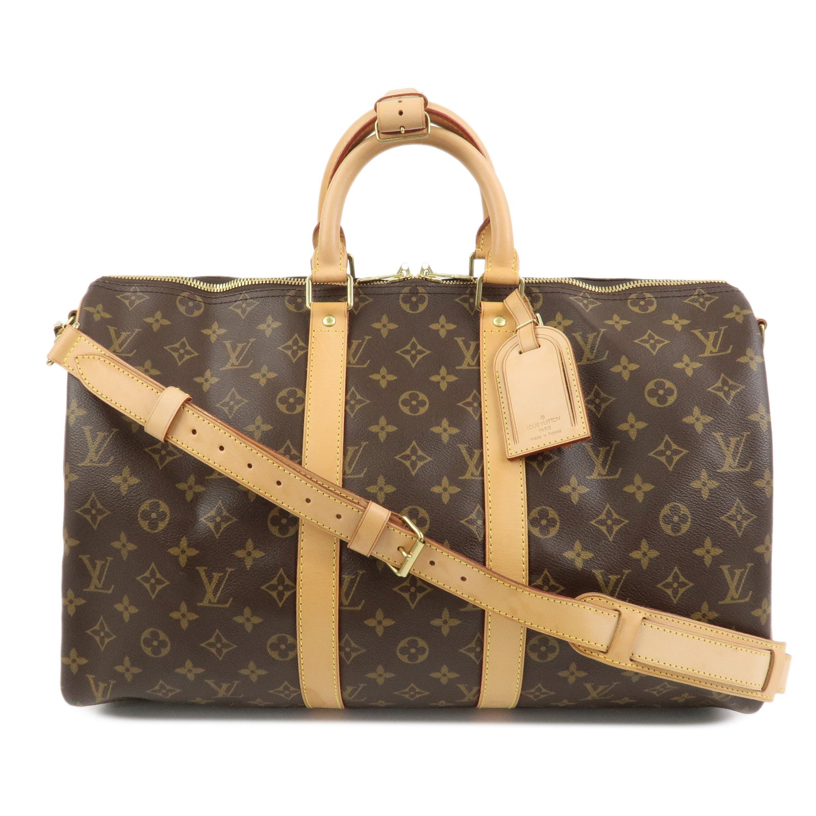 Louis Vuitton Monogram Keep All Bandouliere 45 Boston Bag M41418