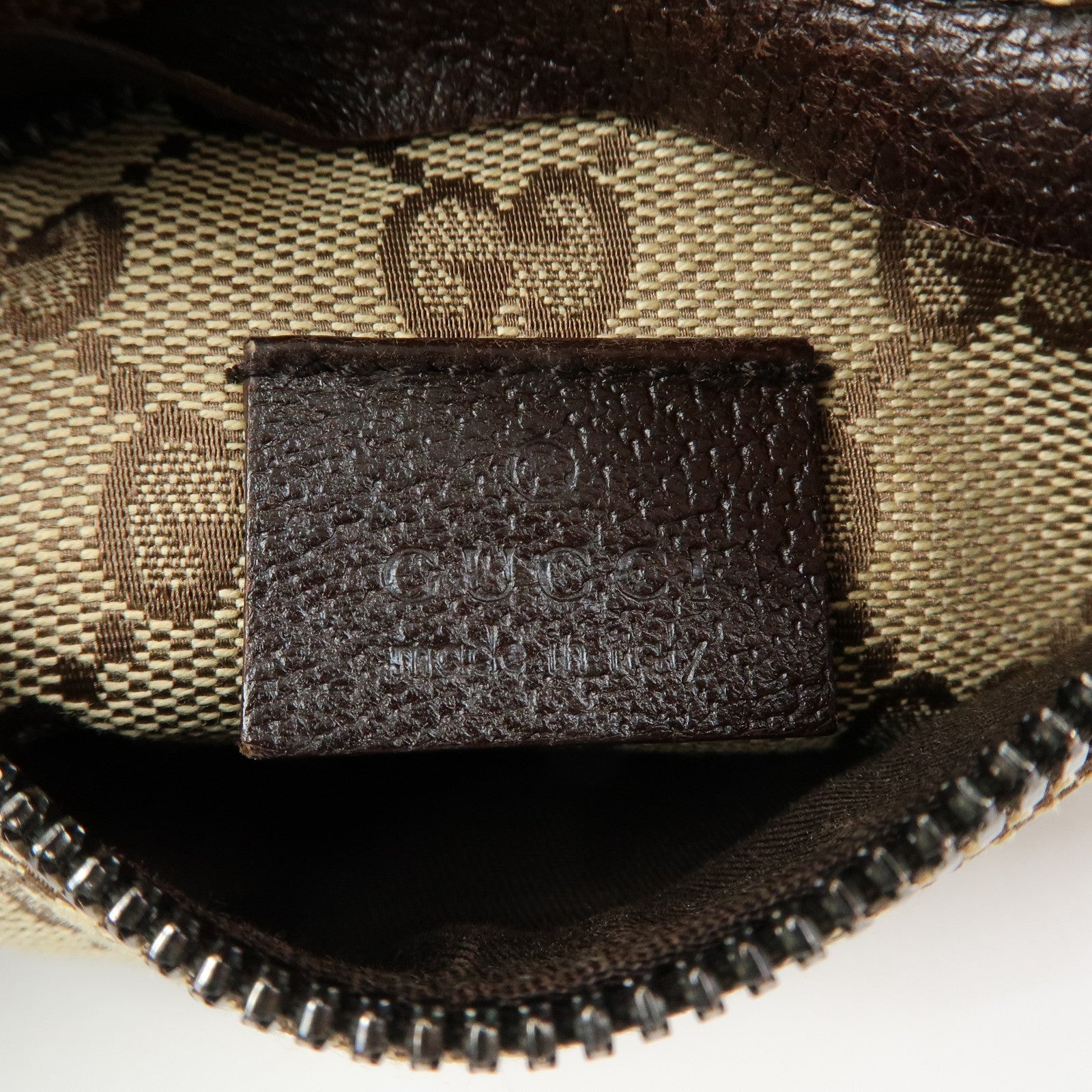 GUCCI Sherry GG Canvas Waist Pouch Body Bag Beige Brown 28566