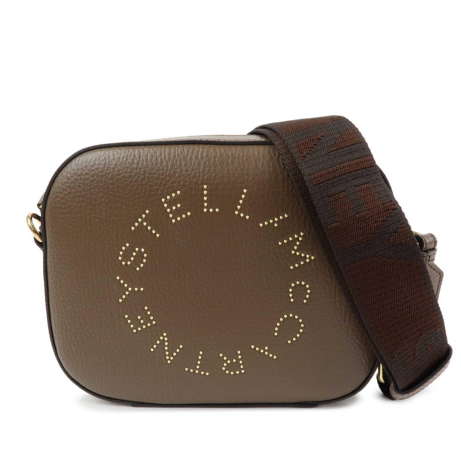 STELLA MCCARTNEY Faux Vegan Leathr Shoulder Crossbody Bag Brown