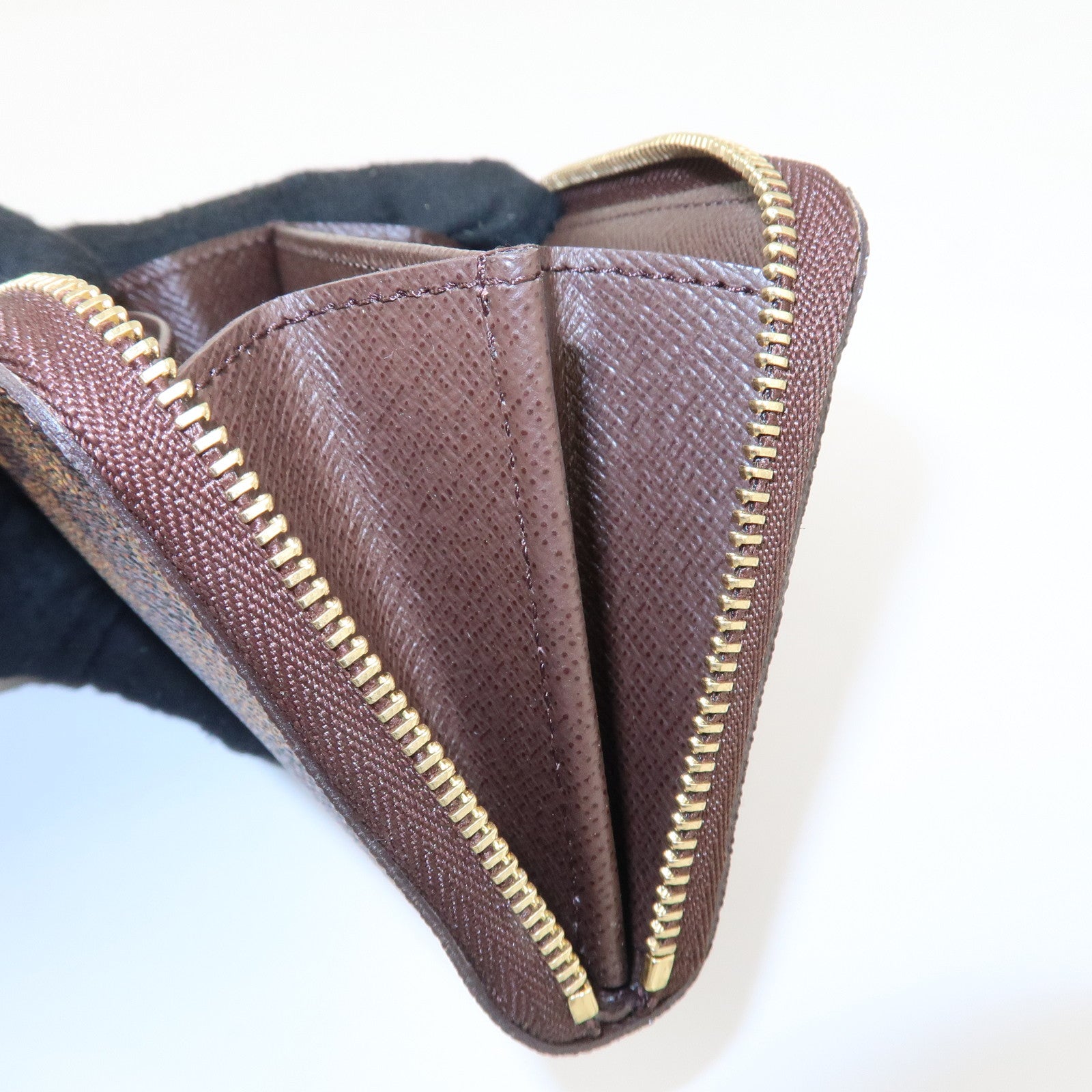 Louis Vuitton Damier Zippy Coin Purse Coin Case Brown N63070 Used