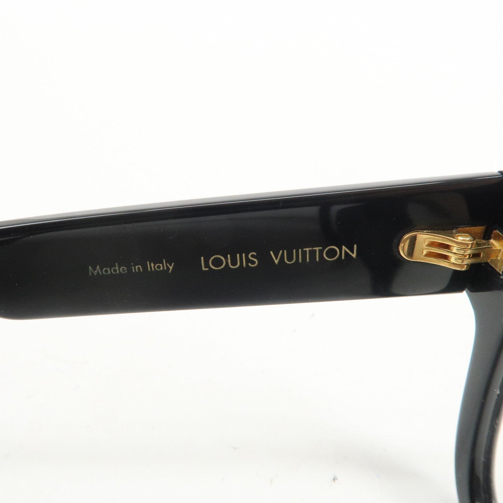 Louis Vuitton Plastic Fashion Glasses Black Frame 53□22 145
